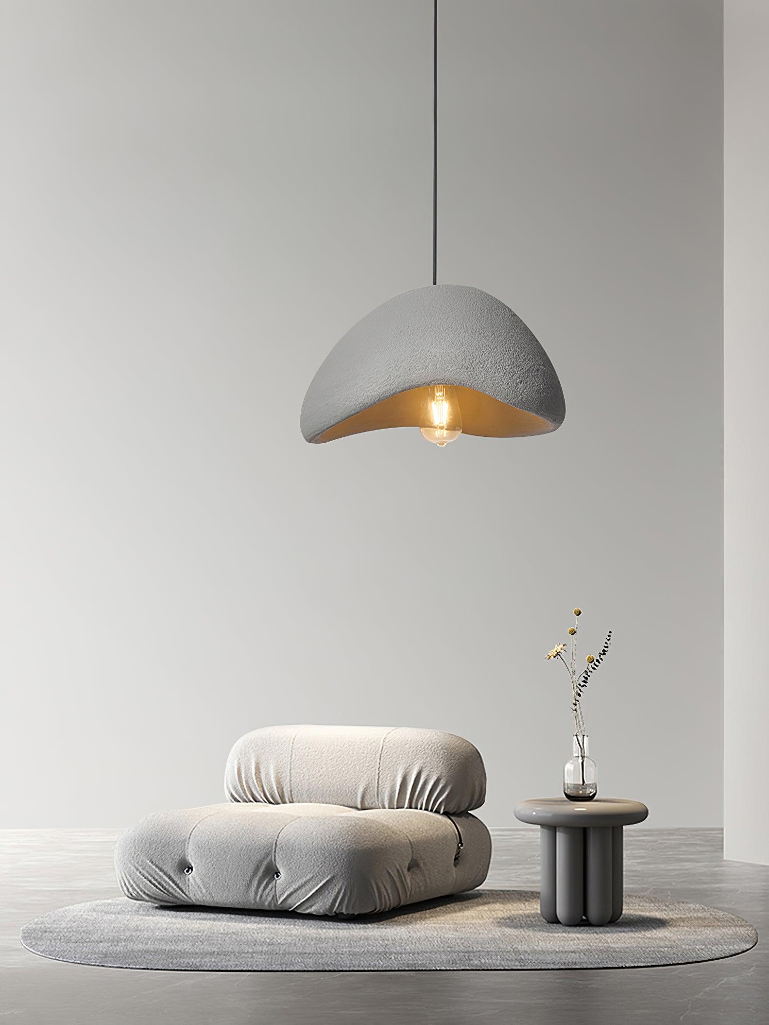 Pendant Lamp Organic Curved Shade Soft Texture Modern Artistic - Letslighting