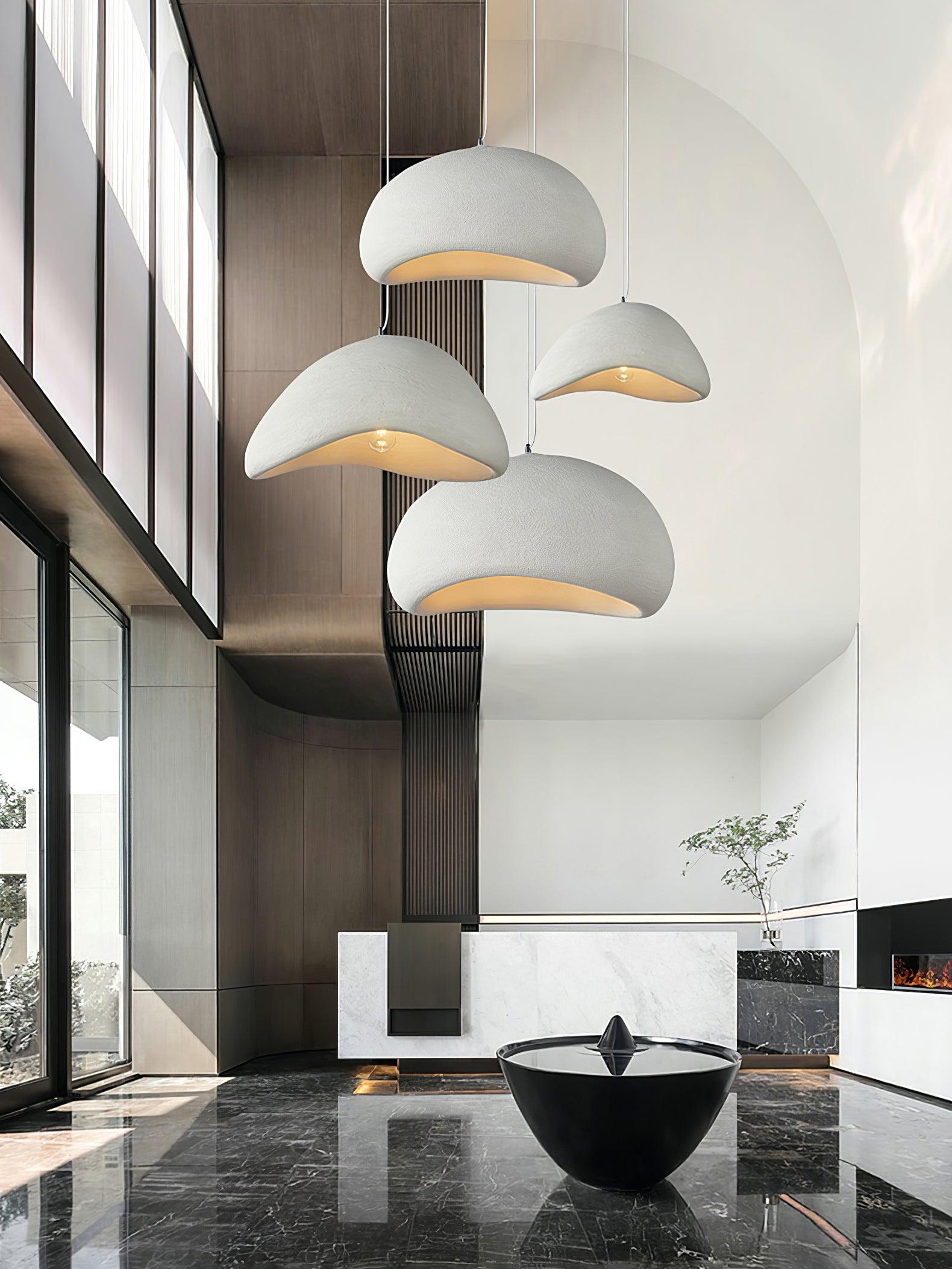 Pendant Lamp Organic Curved Shade Soft Texture Modern Artistic - Letslighting