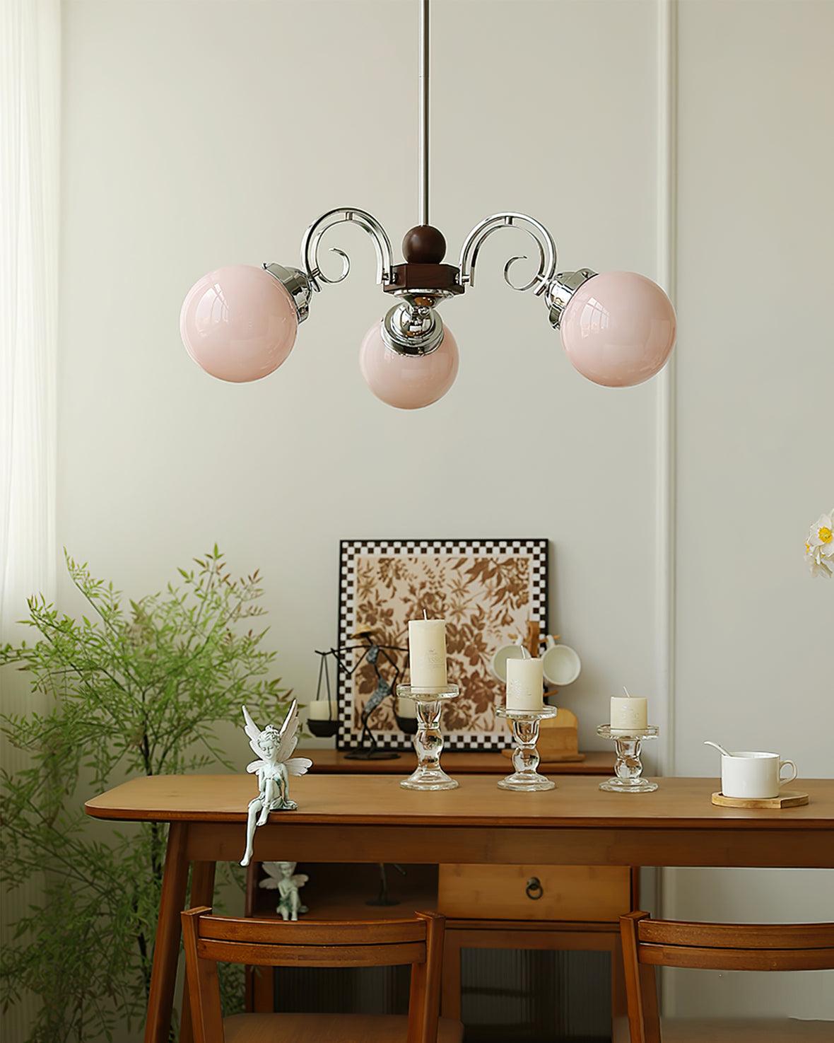 Kotter Chandelier Cream Satin Nickel Modern - Letslighting