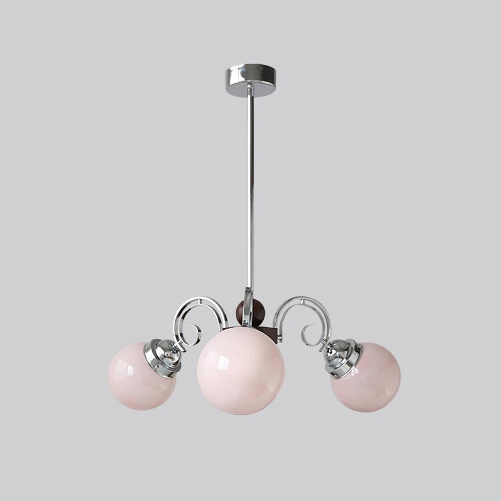 Kotter Chandelier Cream Satin Nickel Modern - Letslighting