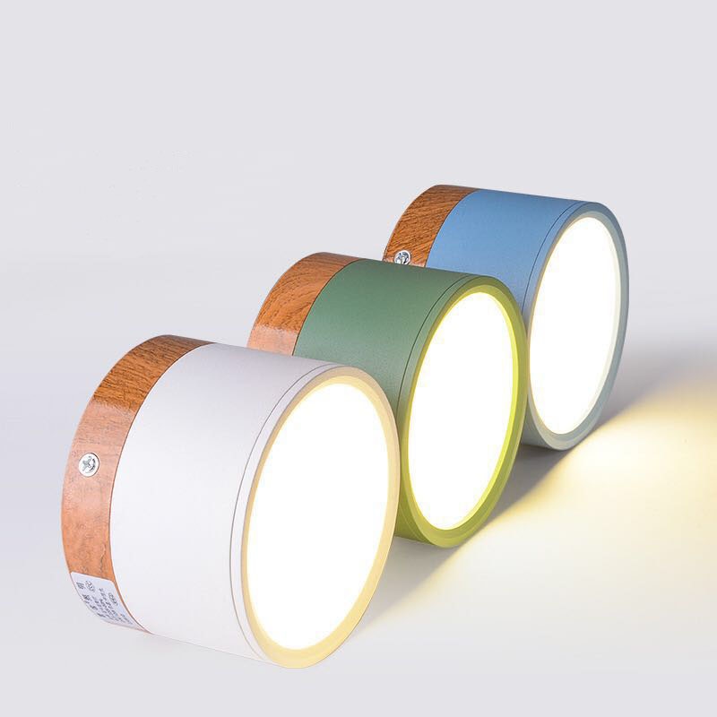 Aria Petit Plafonnier Led Multicolor Bois Nordique, Couloir