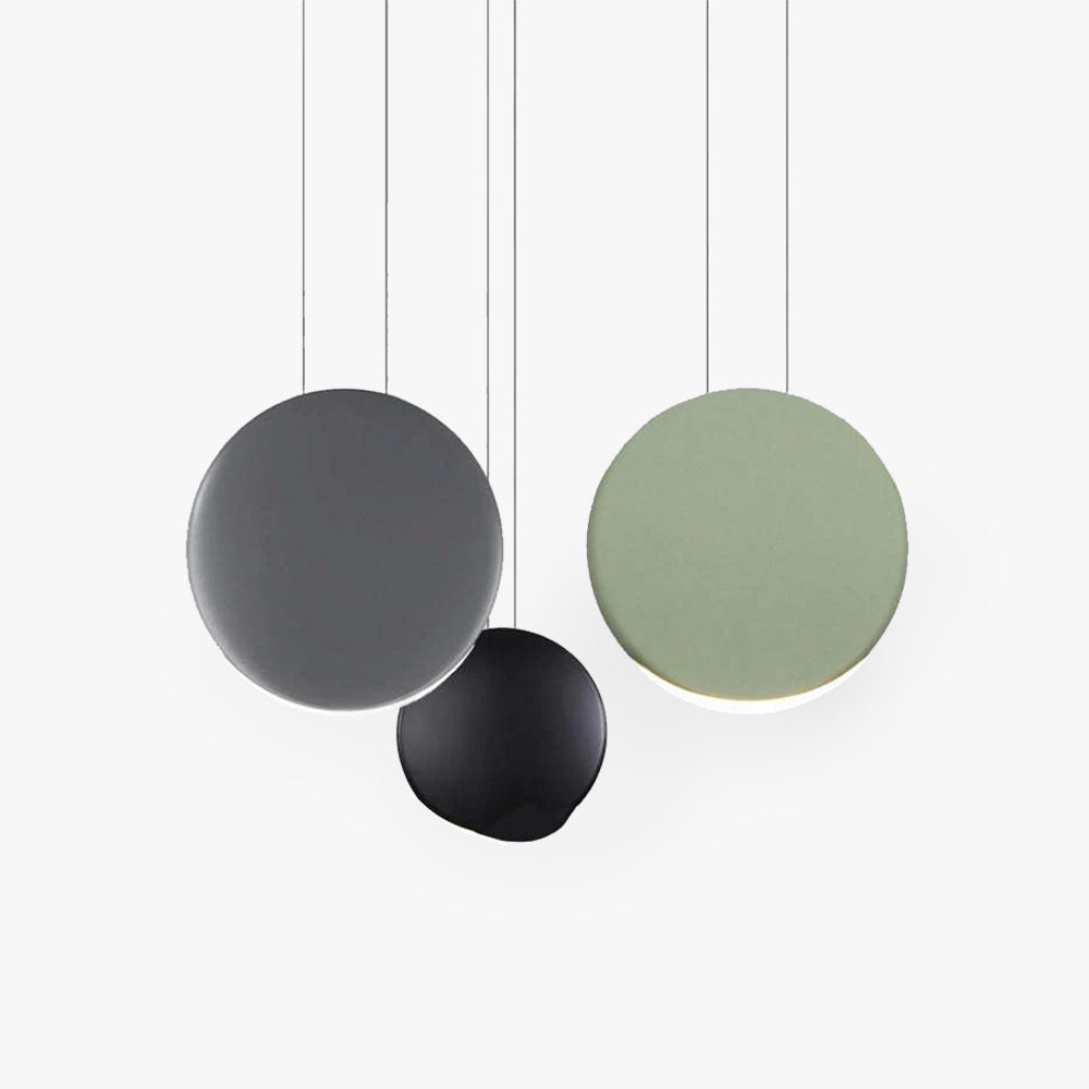 Valentina Suspension Ronde Simple, Métal/Résine, Noir/Vert/Brun/Gris/Blanc, Chambre à Coucher/Bureau