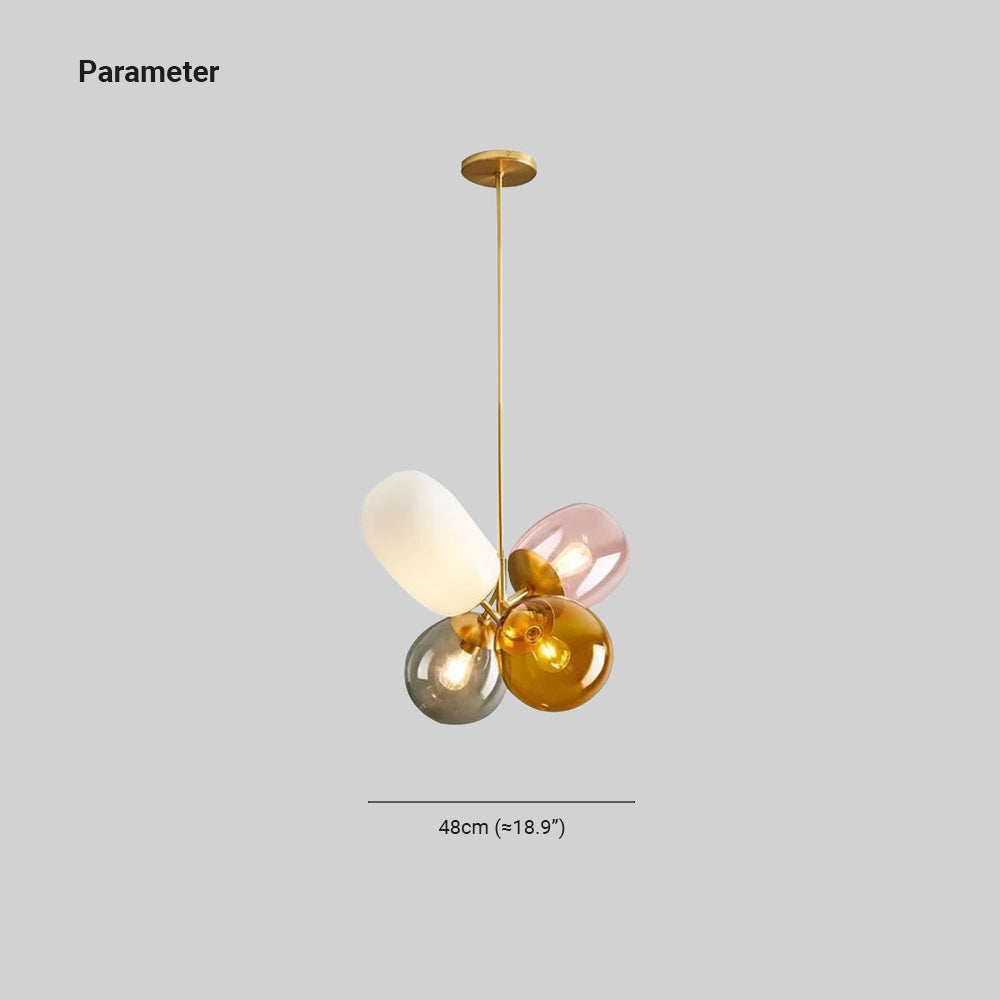 Valentina Lampe Pendante Créative en Verre Ballon Colorée