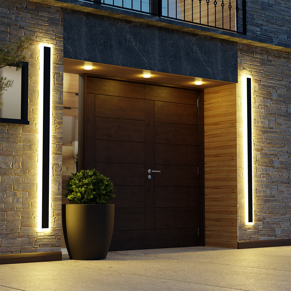 Ray Moderne LED Applique Murale Extérieure  Noir