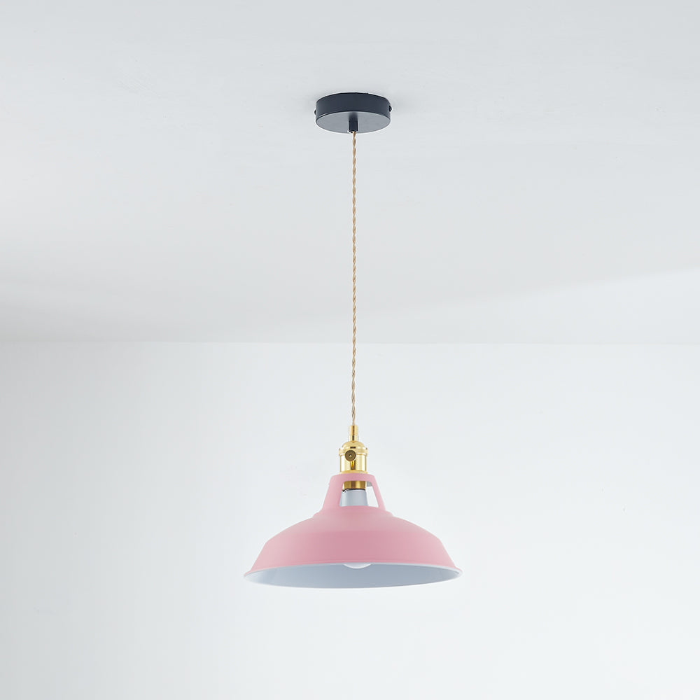 Valentina Lampe Suspension Luminaire Vintage, Métal, Noir/Blanc, Salle à Manger