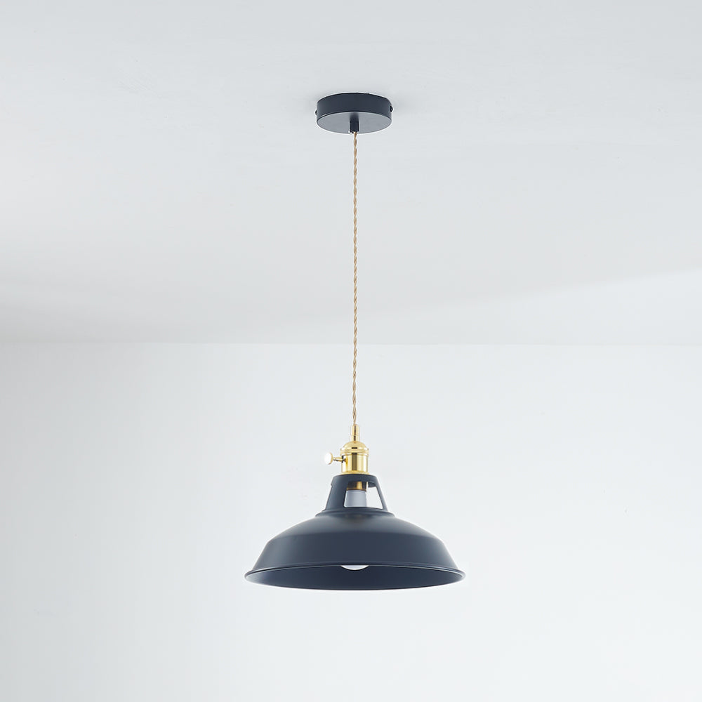 Valentina Lampe Suspension Luminaire Vintage, Métal, Noir/Blanc, Salle à Manger
