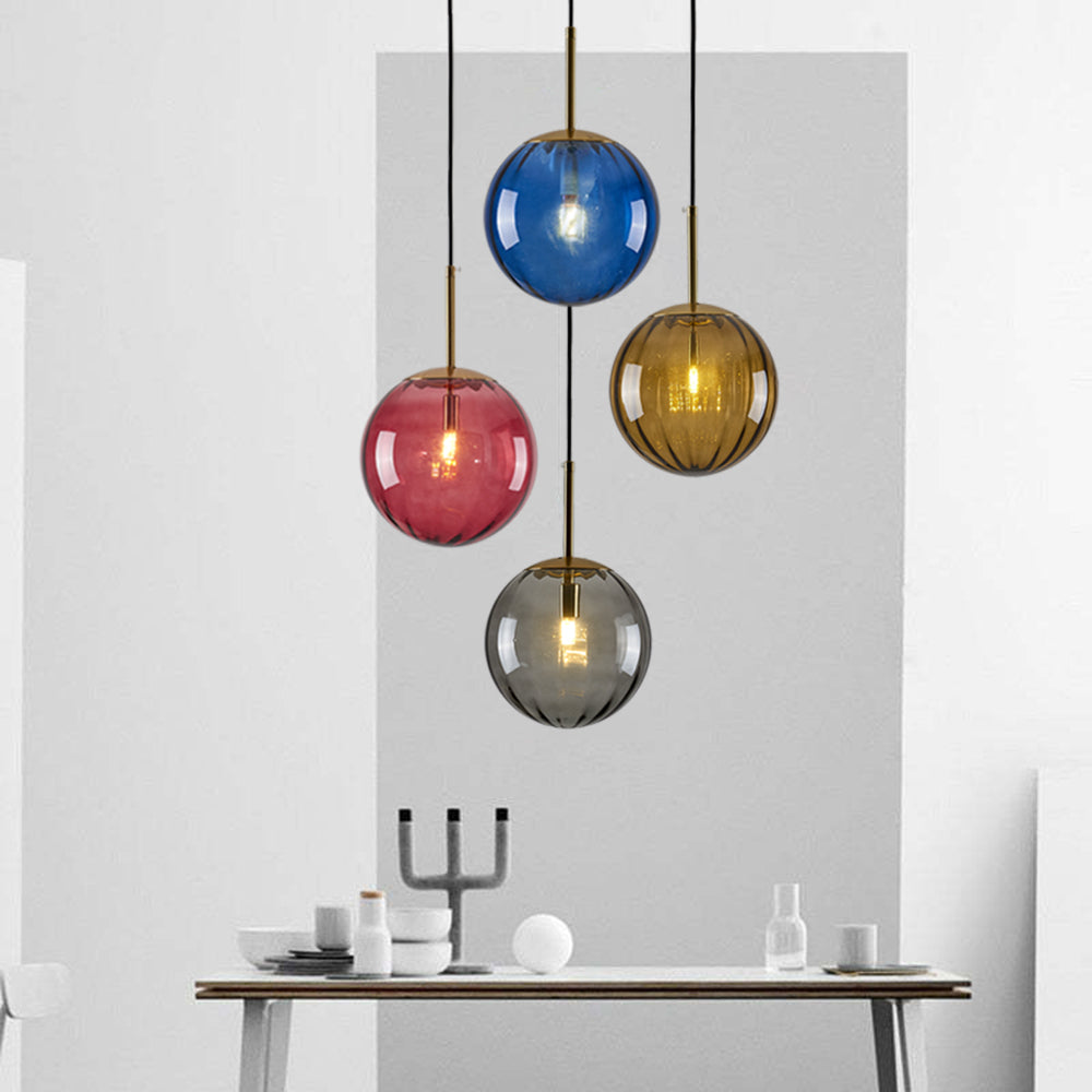 Valentina Suspension Boule Moderne, Métal/Verre