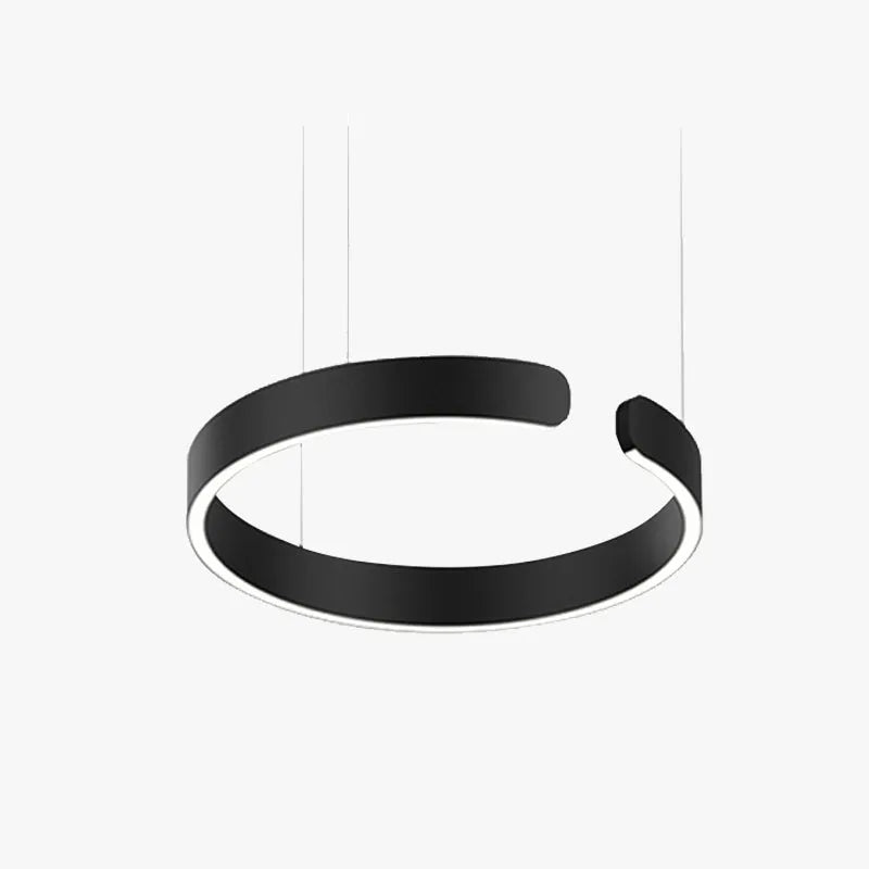 Arisha Suspension Cercle Noir/Or Rose Salon/Chambre à Coucher