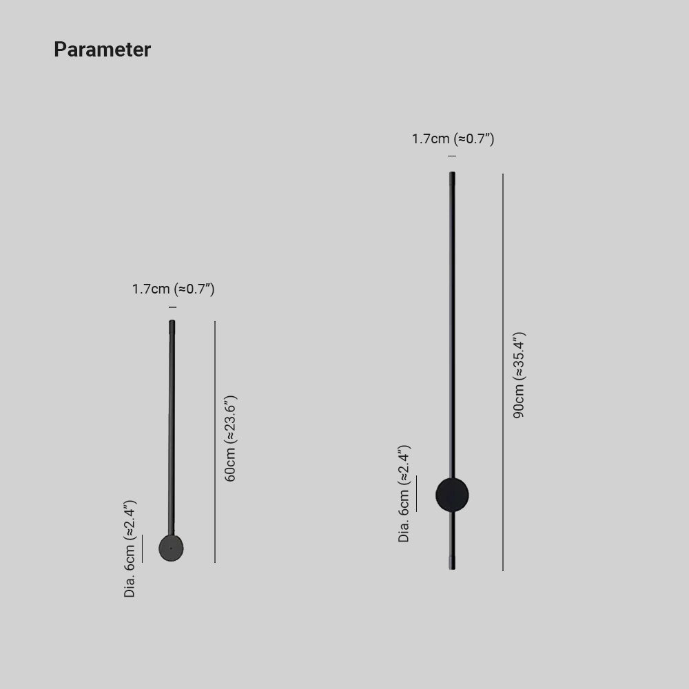 Ray Applique Murale d'Extérieur Minimaliste Linéaire LED, Métal, Noir, Jardin