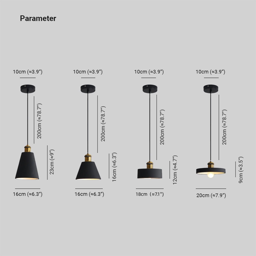 Aira Luminaires Suspension Nordique Blanc/Orange/Noir/Gris, Salon