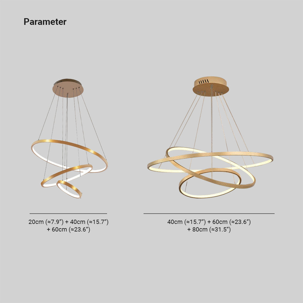 Arisha Suspension 3  Anneaux Moderne Salon