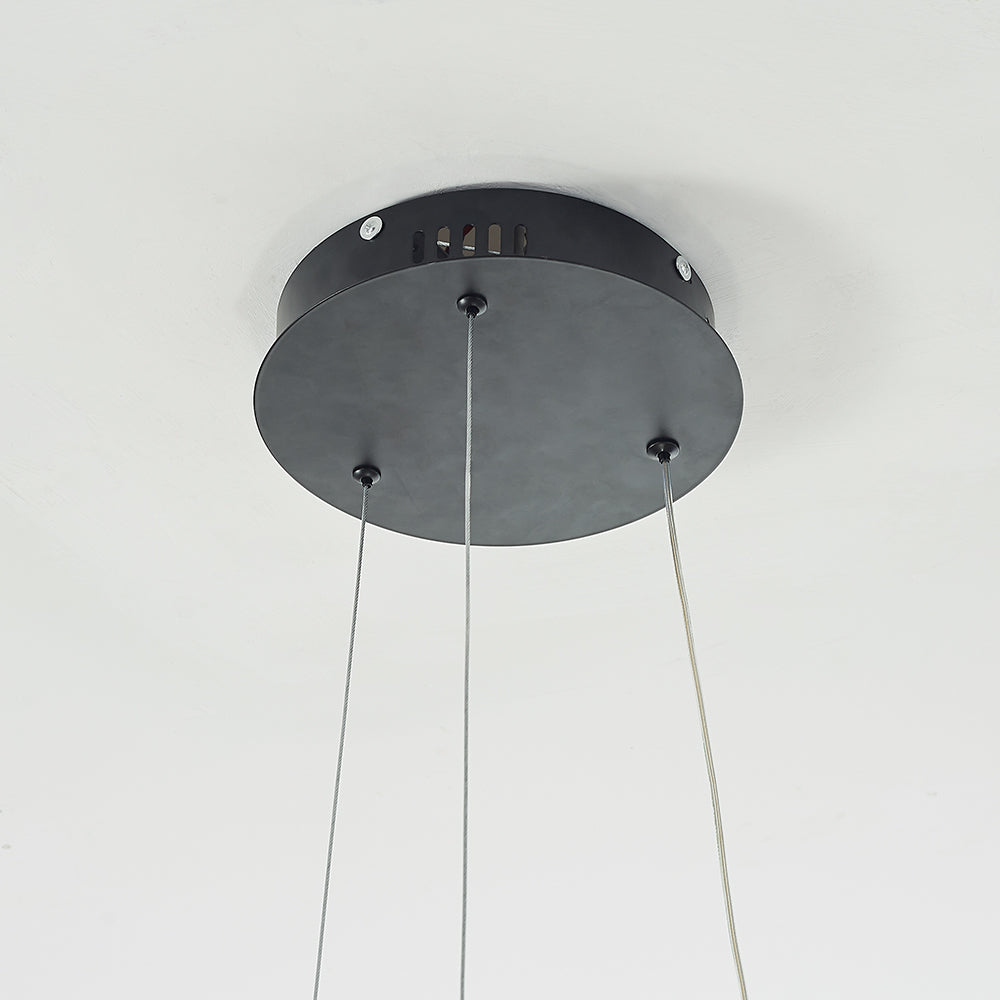 Arisha Luminaires Suspension d'anneaux Contemporains Minimaliate, Métal