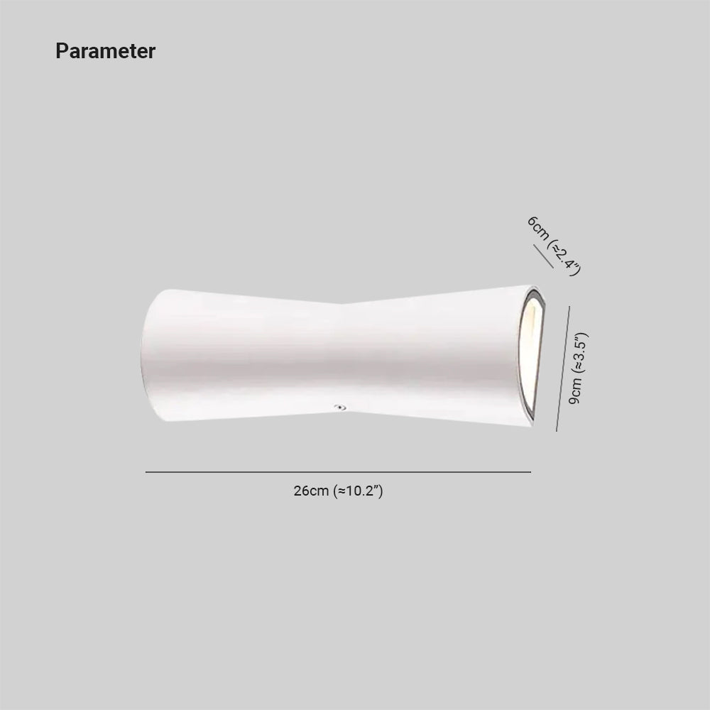 Ray Applique Murale Torche Moderne Noir/Blanc, Balcon