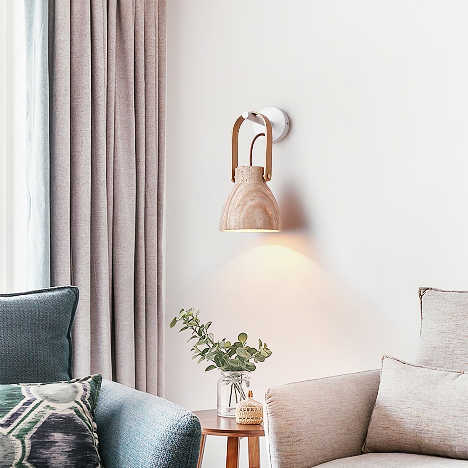 Travertine Lantern Wall Light - Letslighting