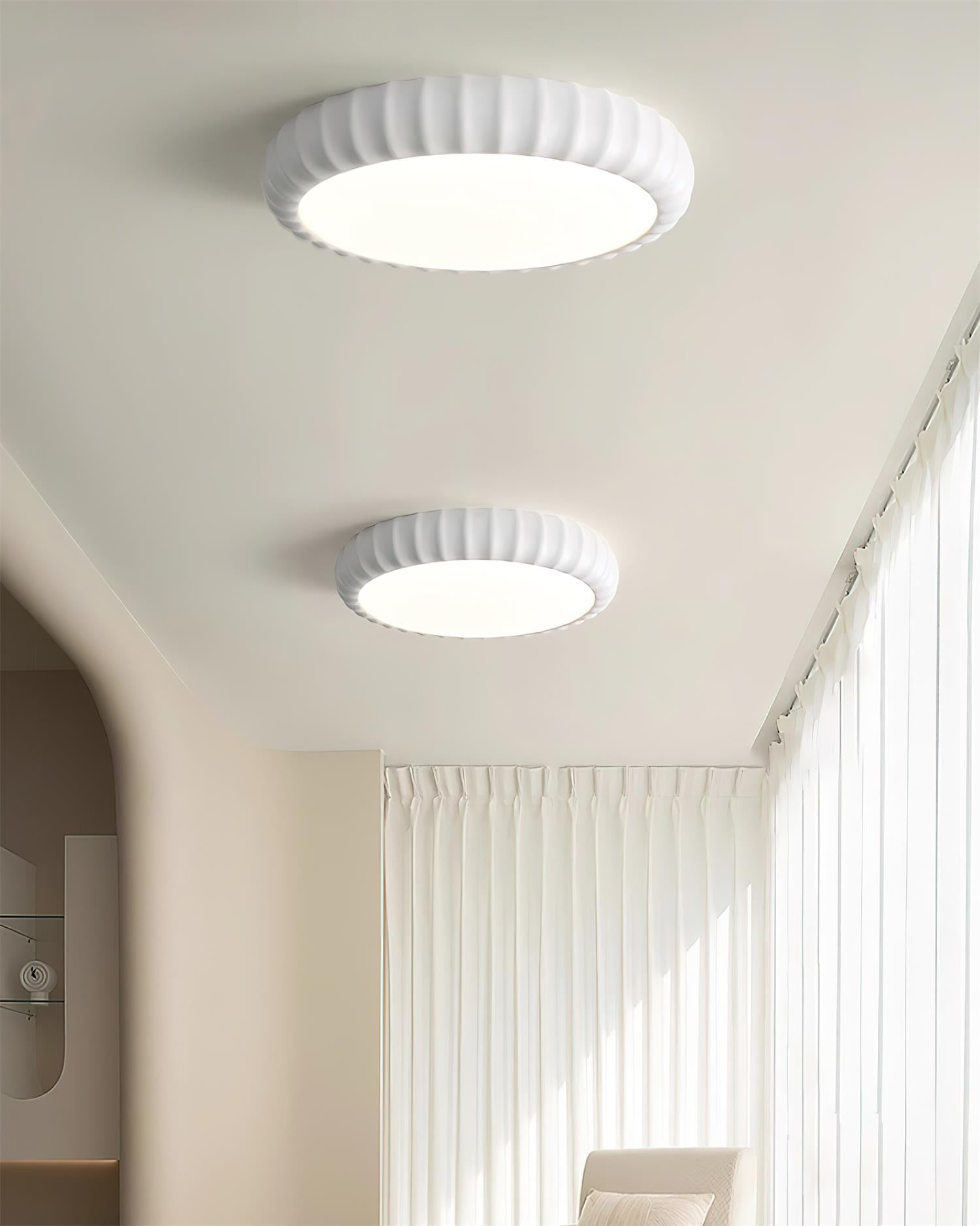 Ceiling Light Soft Green Resin Minimalist Flush Mount Modern - Letslighting