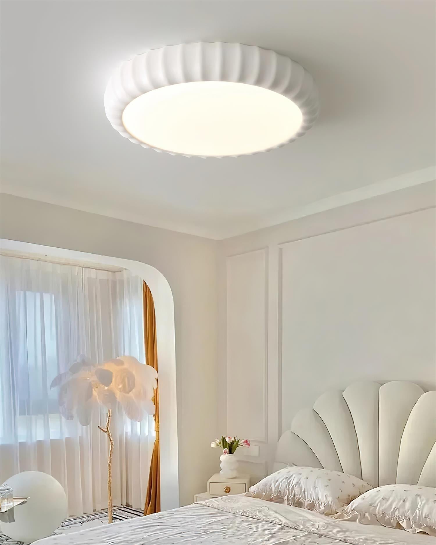 Ceiling Light Soft Green Resin Minimalist Flush Mount Modern - Letslighting