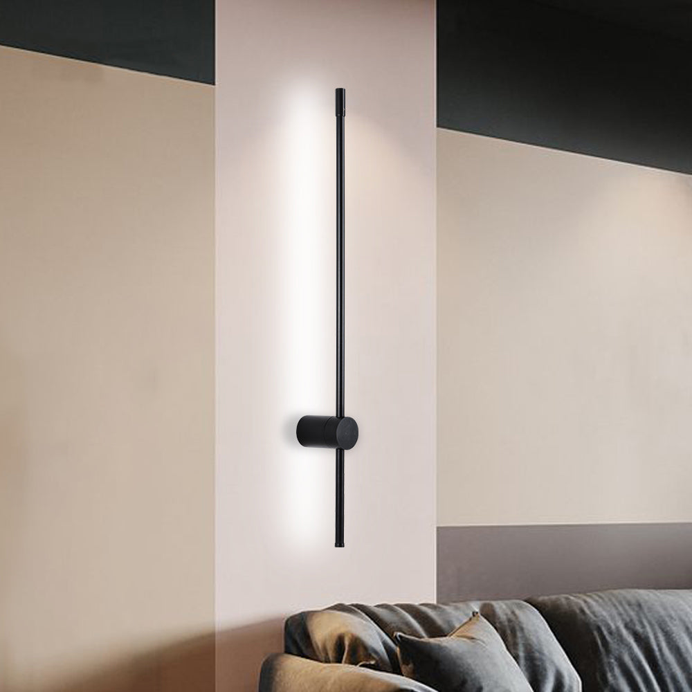 Ray Applique Murale Intérieure LED Moderne, Rotative, Métal, Noir, Salon
