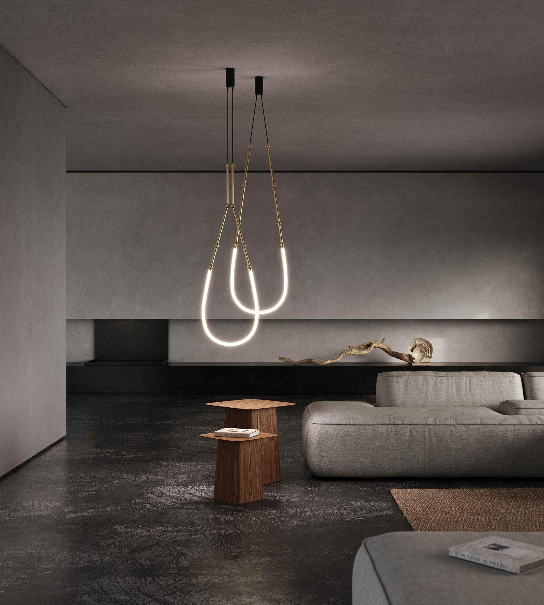 Lustra Chandelier Leda LED Flexible Modern Sculptural - Letslighting
