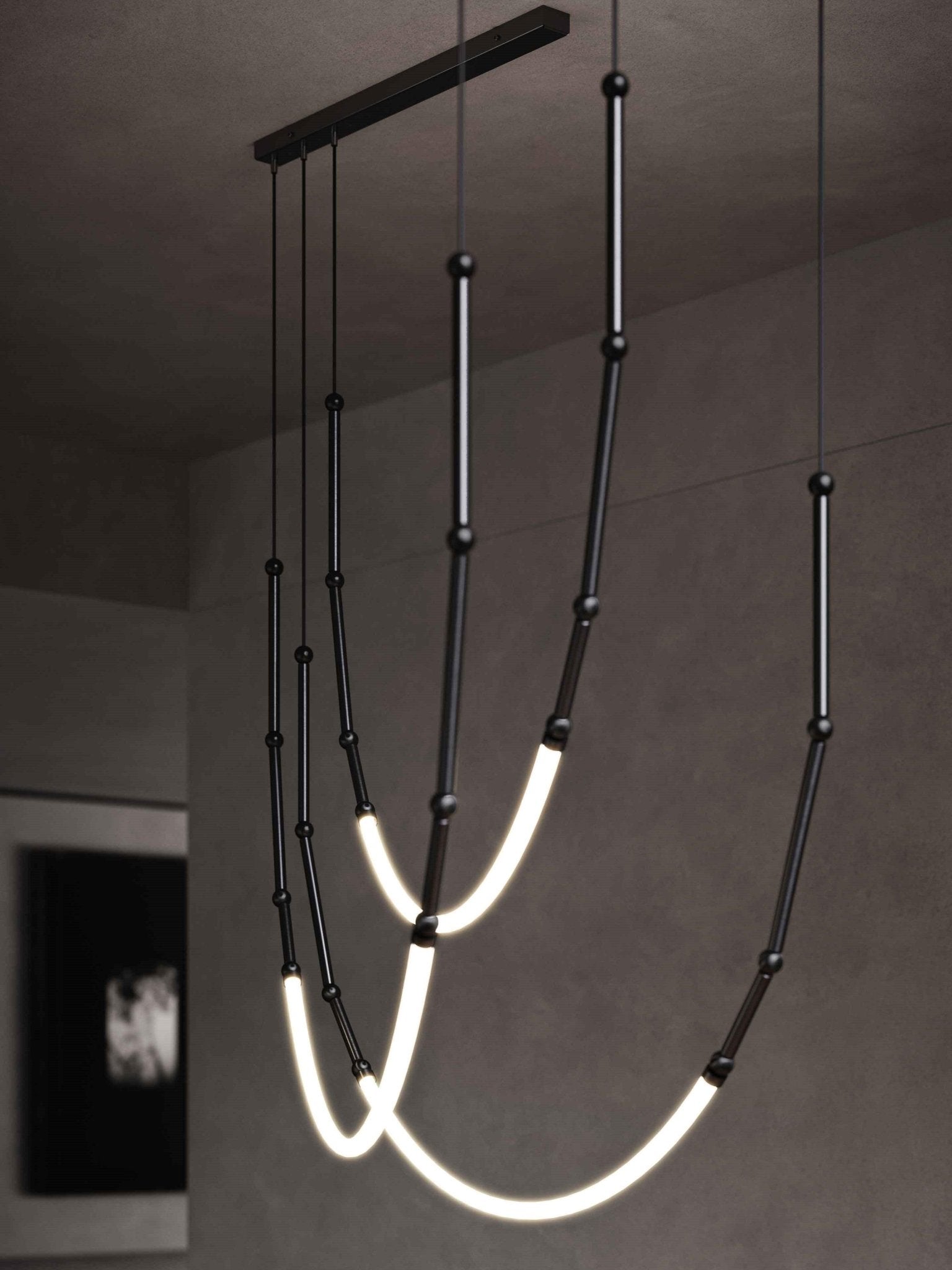 Lustra Chandelier Leda LED Flexible Modern Sculptural - Letslighting