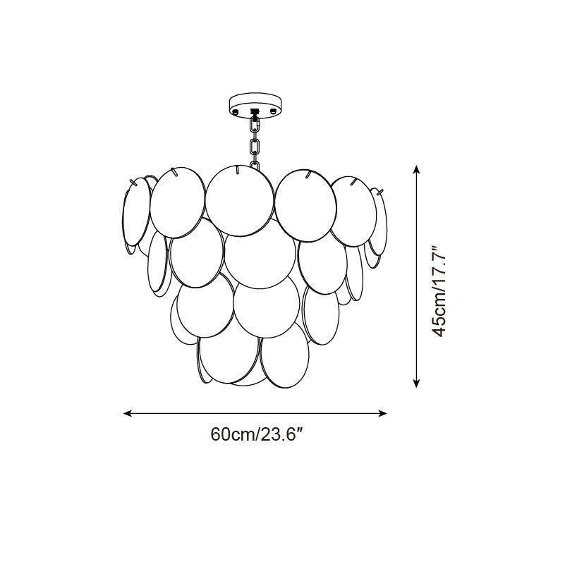 Lelaina Chandelier Hand-Blown Glass Cascade - Letslighting