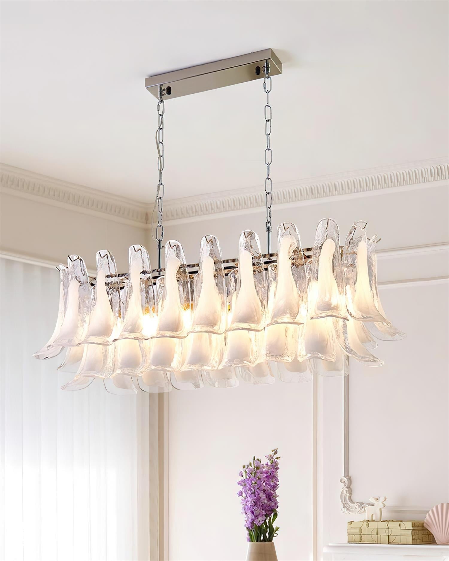 Elizabeth Murano Chandelier Rectangular - Letslighting