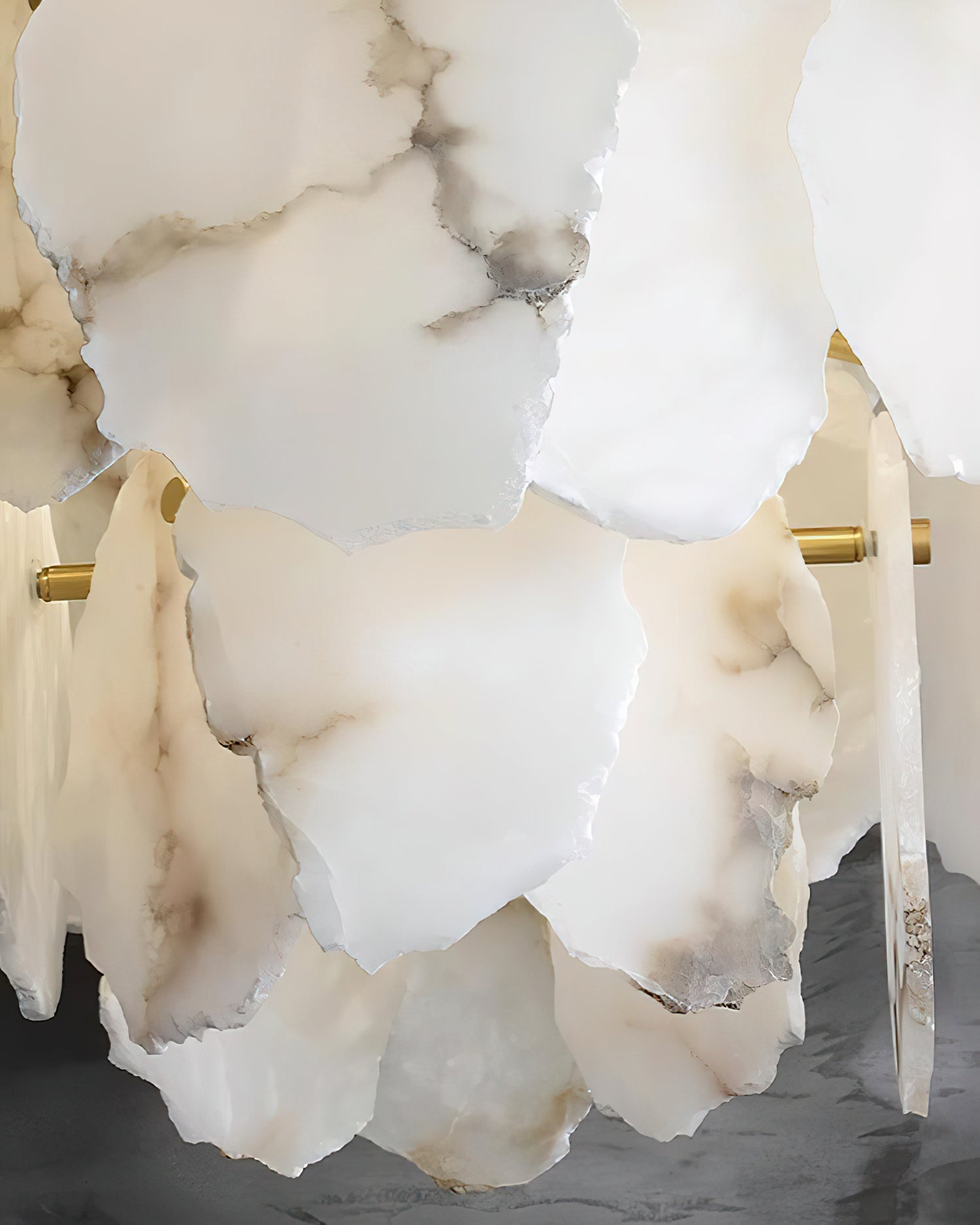 Leon Alabaster Chandelier Layered Stone Slices - Letslighting