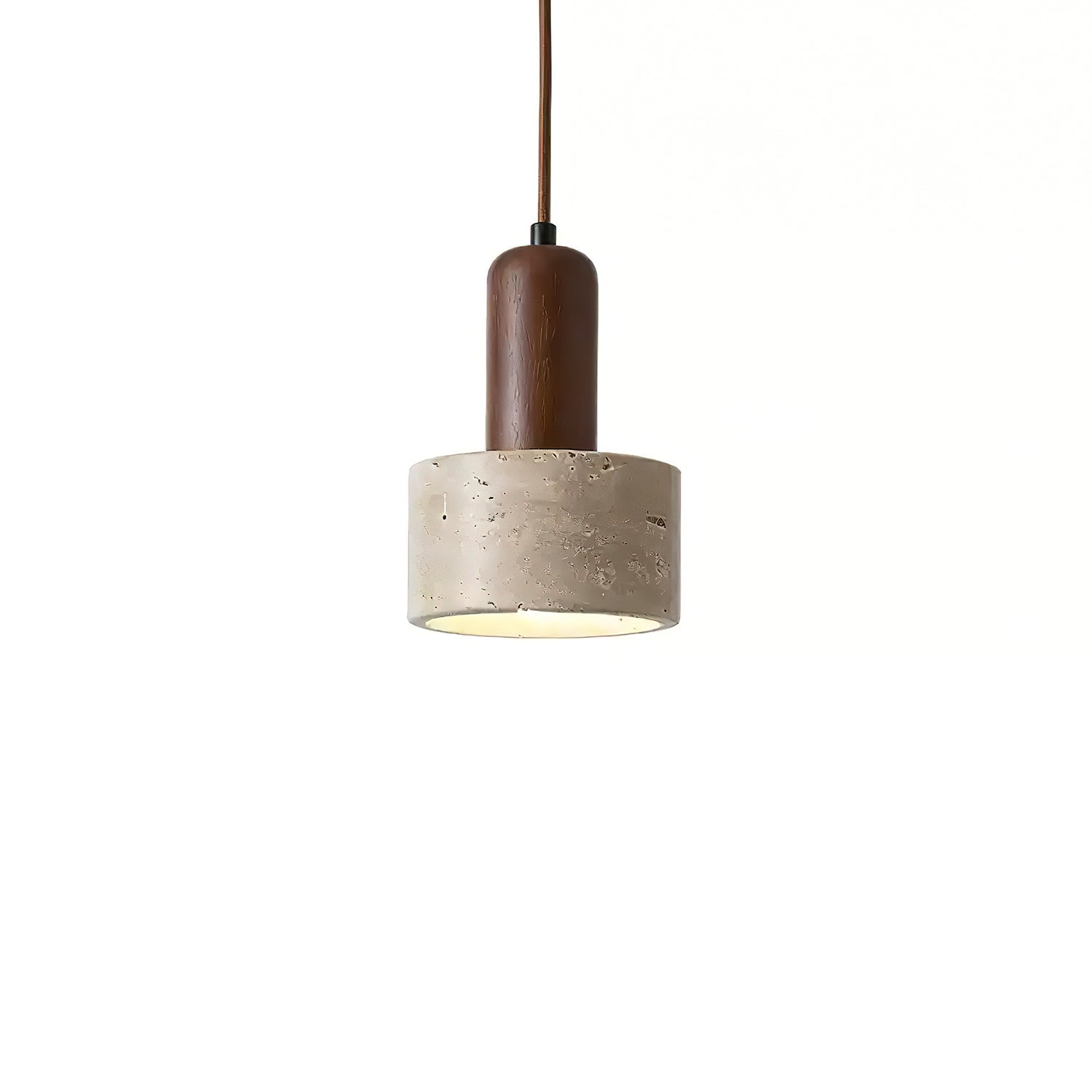 Ilshaa Dual-Material Travertine Pendant Light - Letslighting