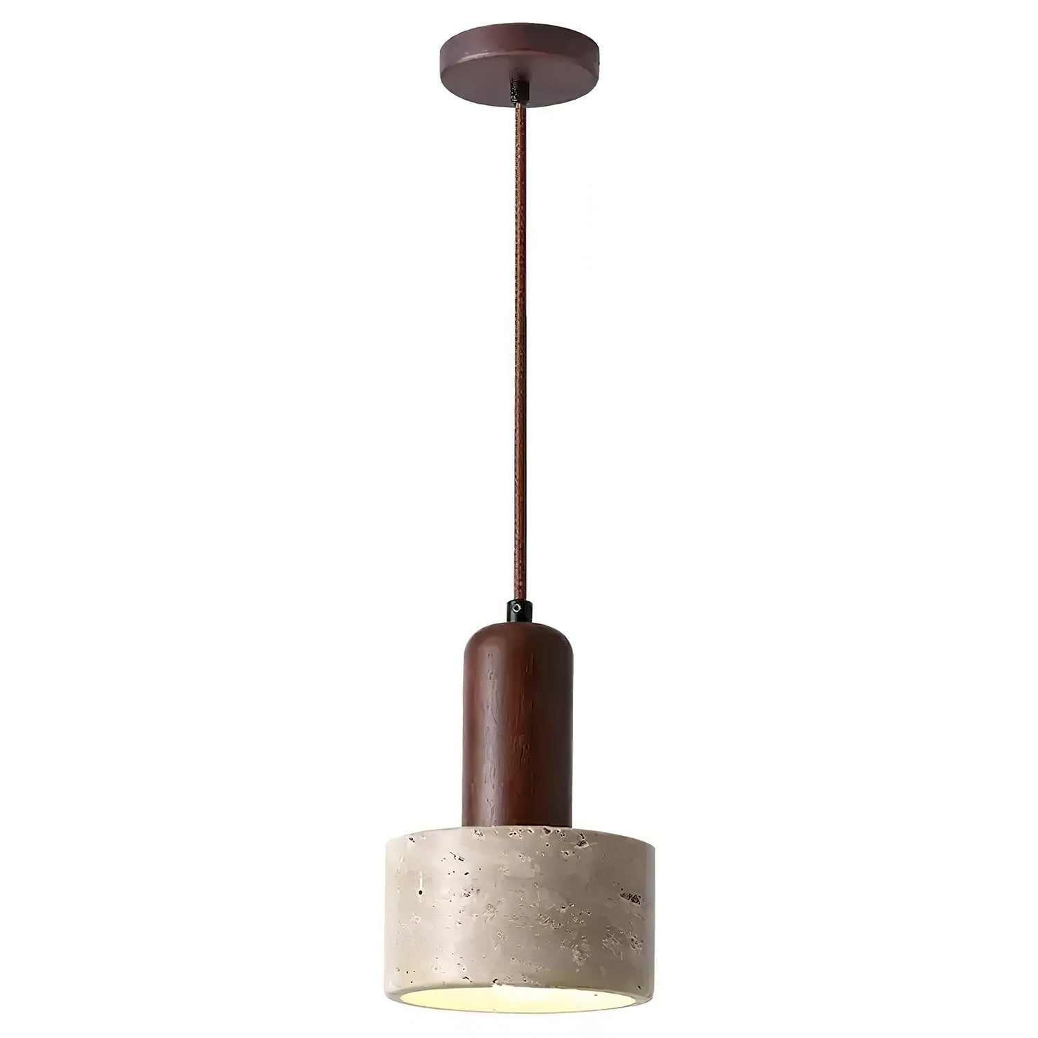 Ilshaa Dual-Material Travertine Pendant Light - Letslighting