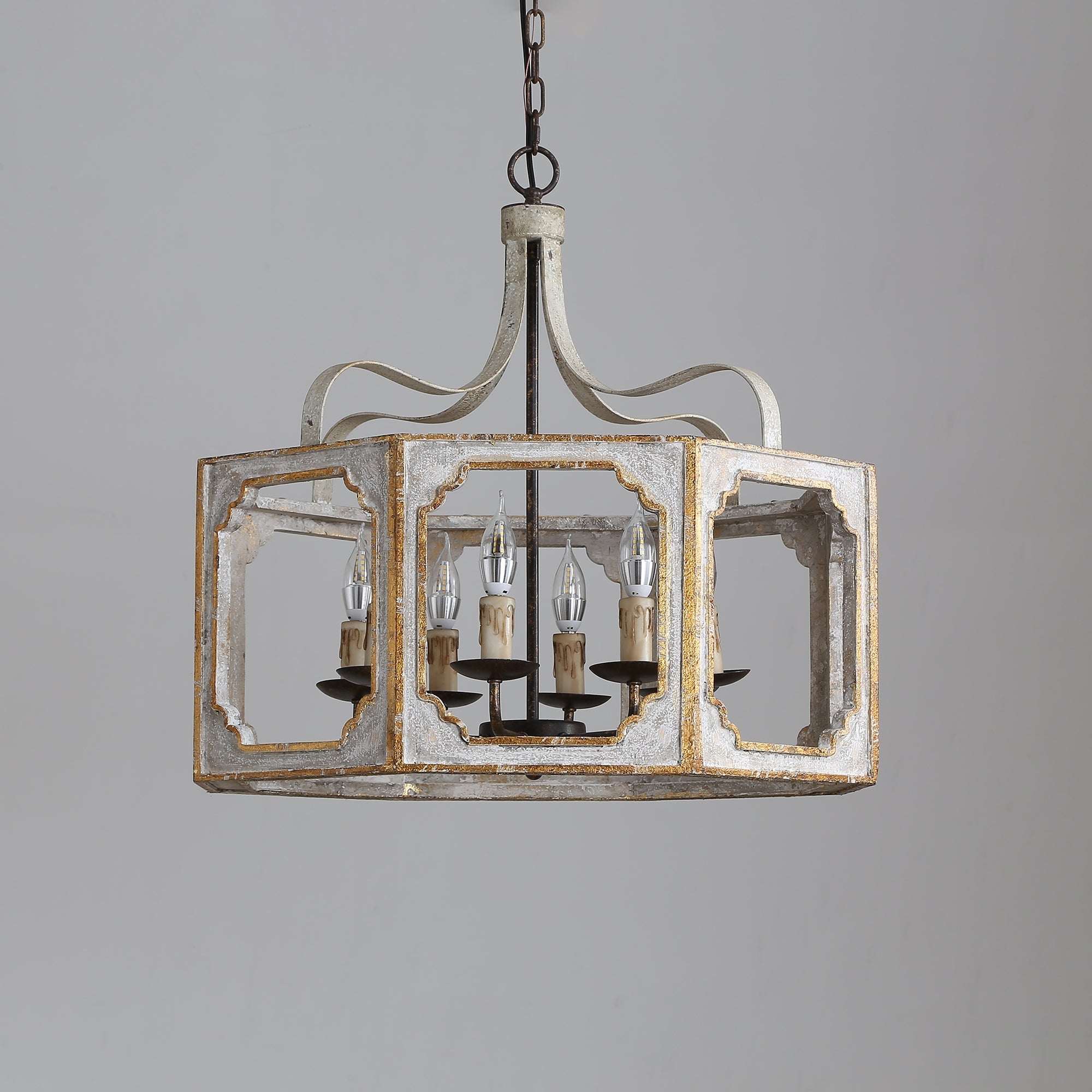 Virinira Individual Creativity Country Wooden Metal Pendant Lamp - Lamp Copper