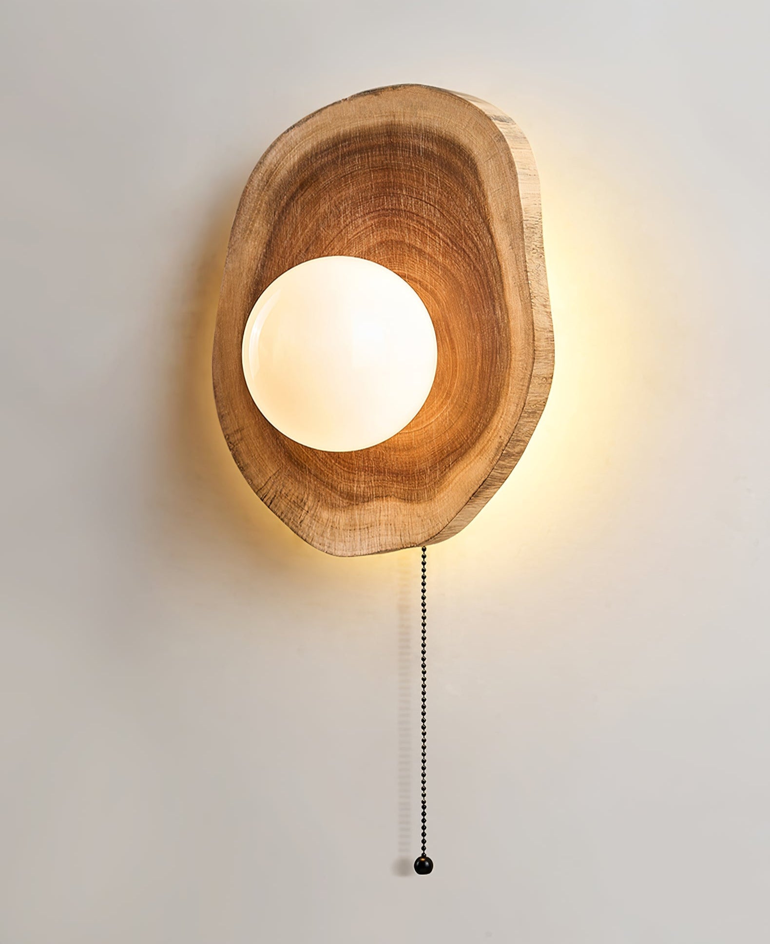 Ligna Moderne Minimaliste Verre Bois Applique Murale Lampe