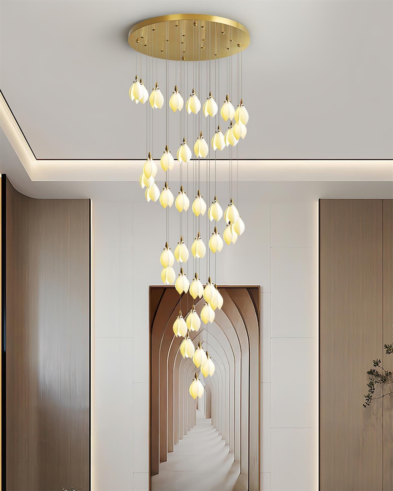 Lilium Chandelier Drop Cascading Petals - Letslighting