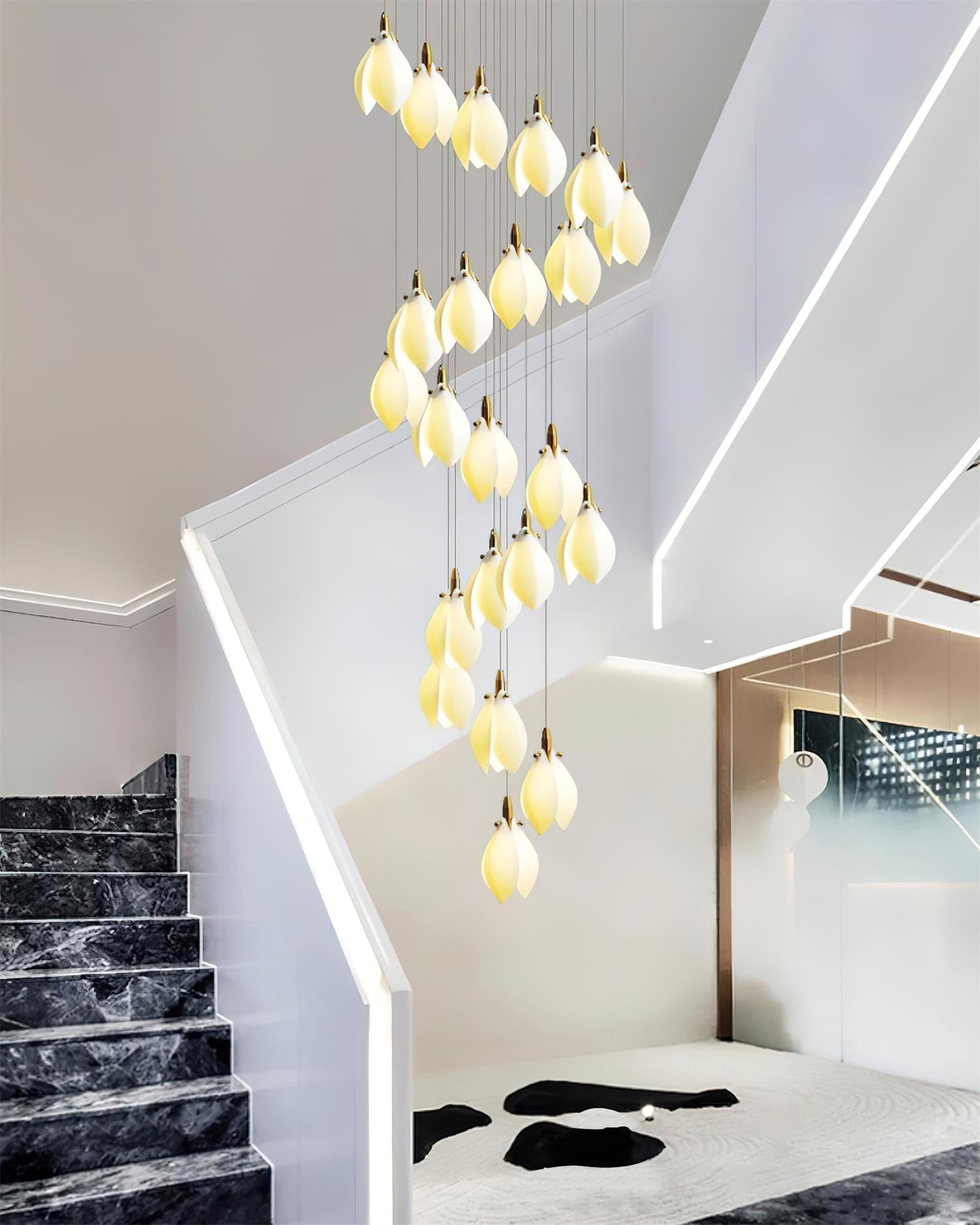 Lilium Chandelier Drop Cascading Petals - Letslighting