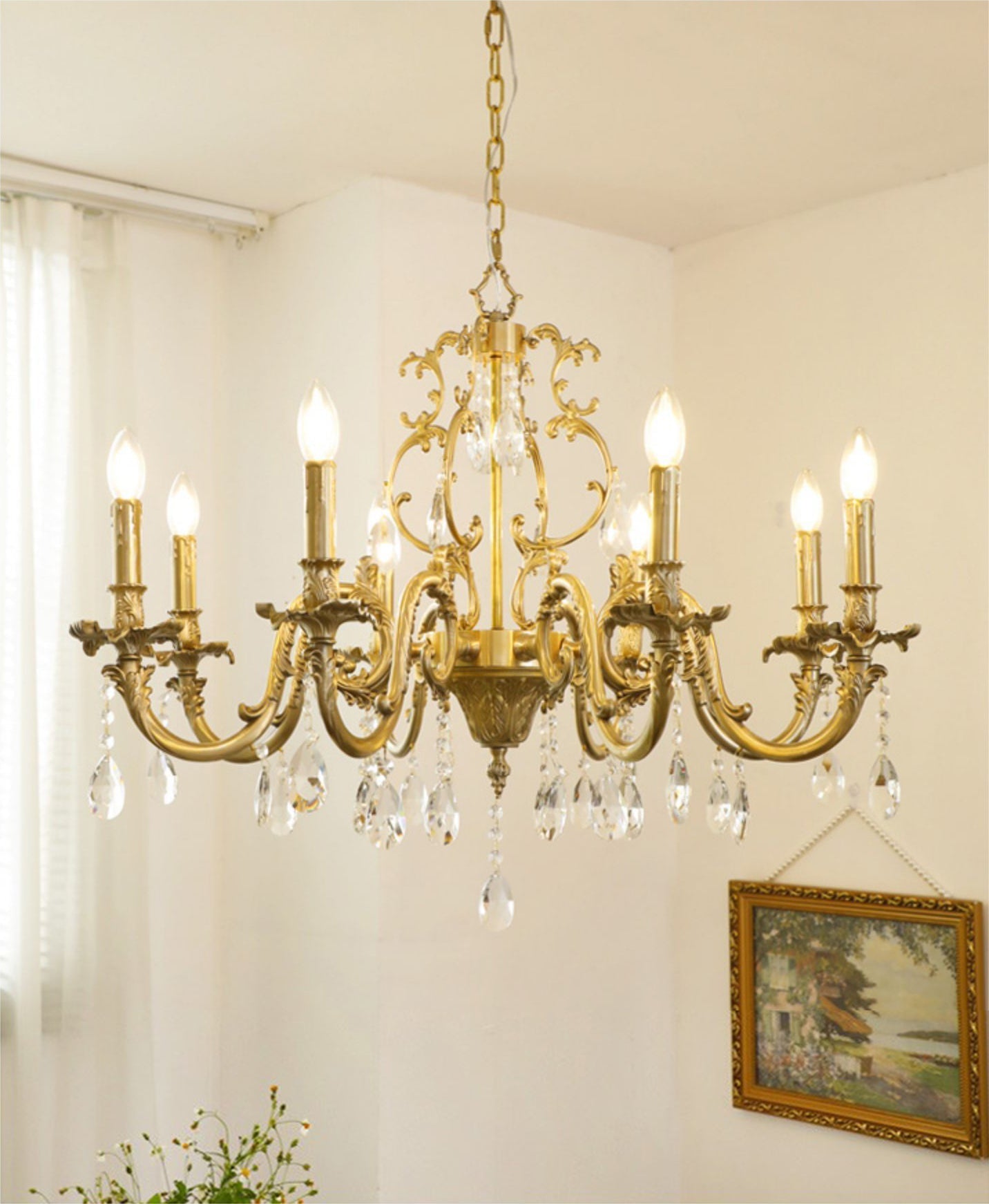 Olrinila Postmodern Luxury Brass Crystal Chandelier - Lamp Copper