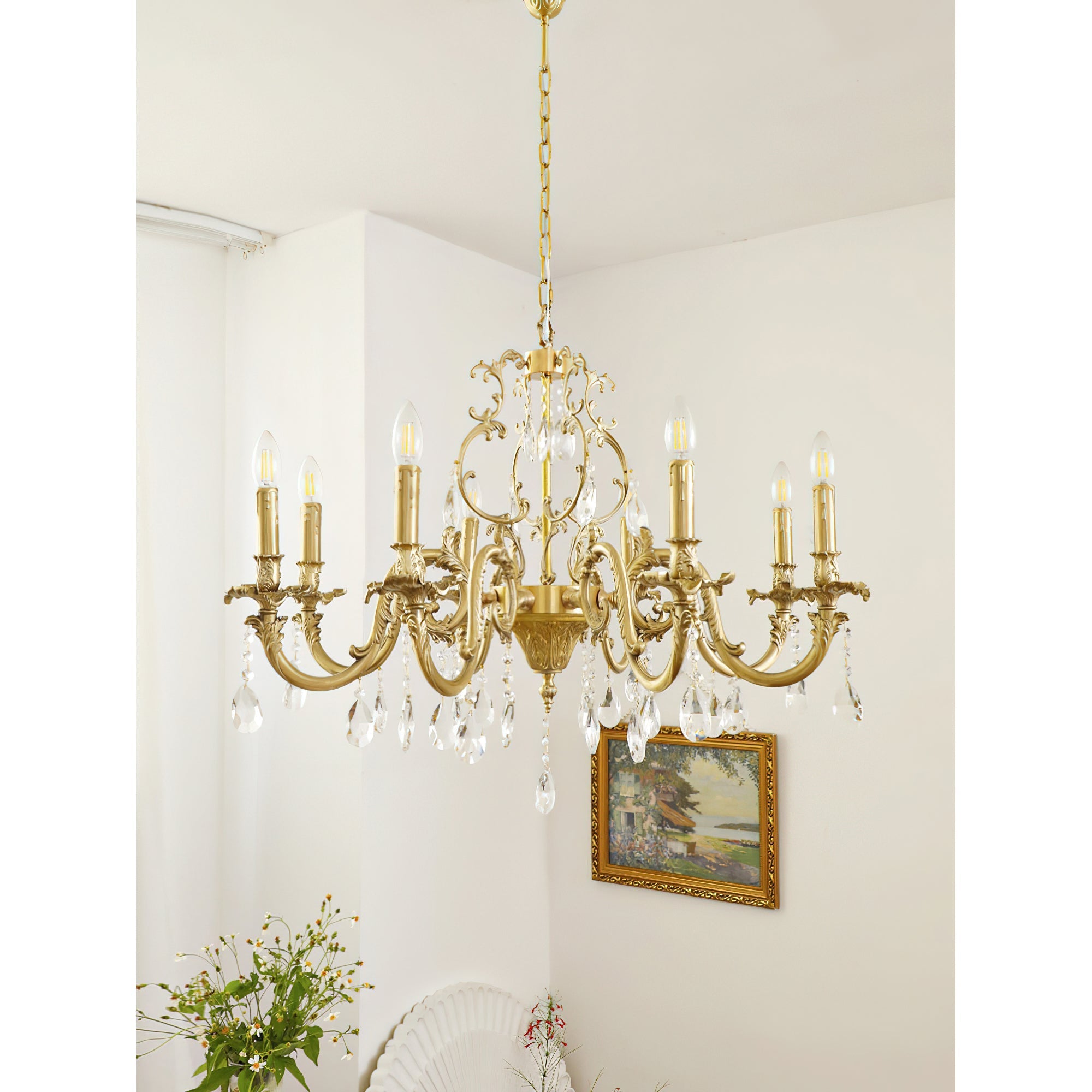 Olrinila Postmodern Luxury Brass Crystal Chandelier - Lamp Copper