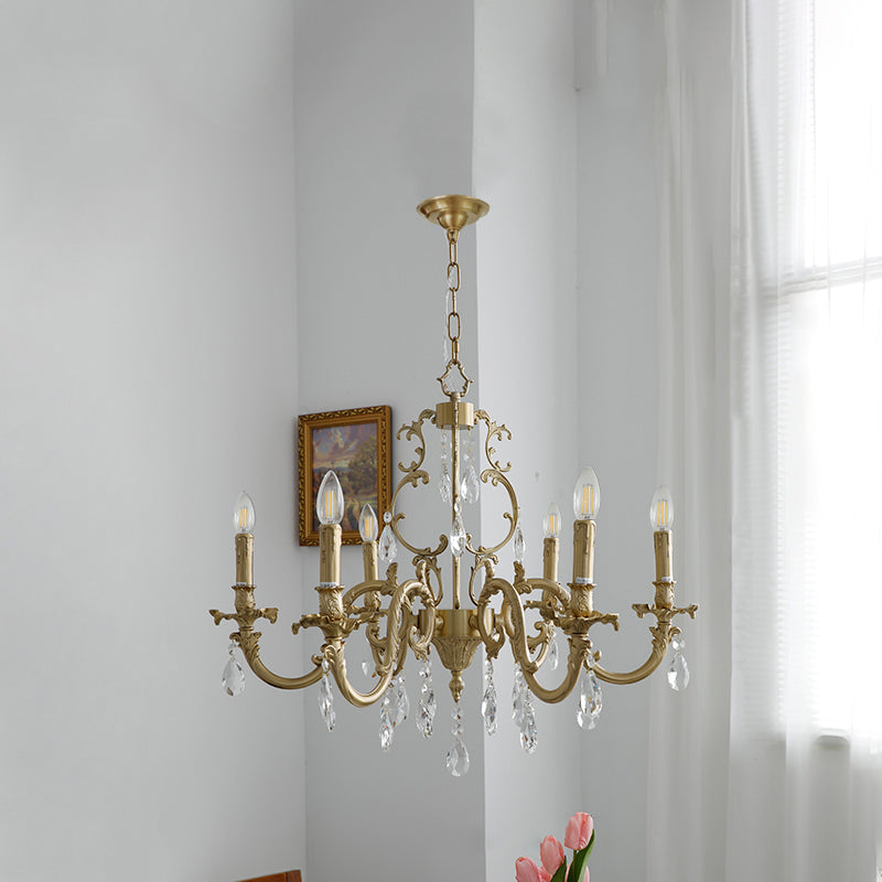 Olrinila Postmodern Luxury Brass Crystal Chandelier - Lamp Copper