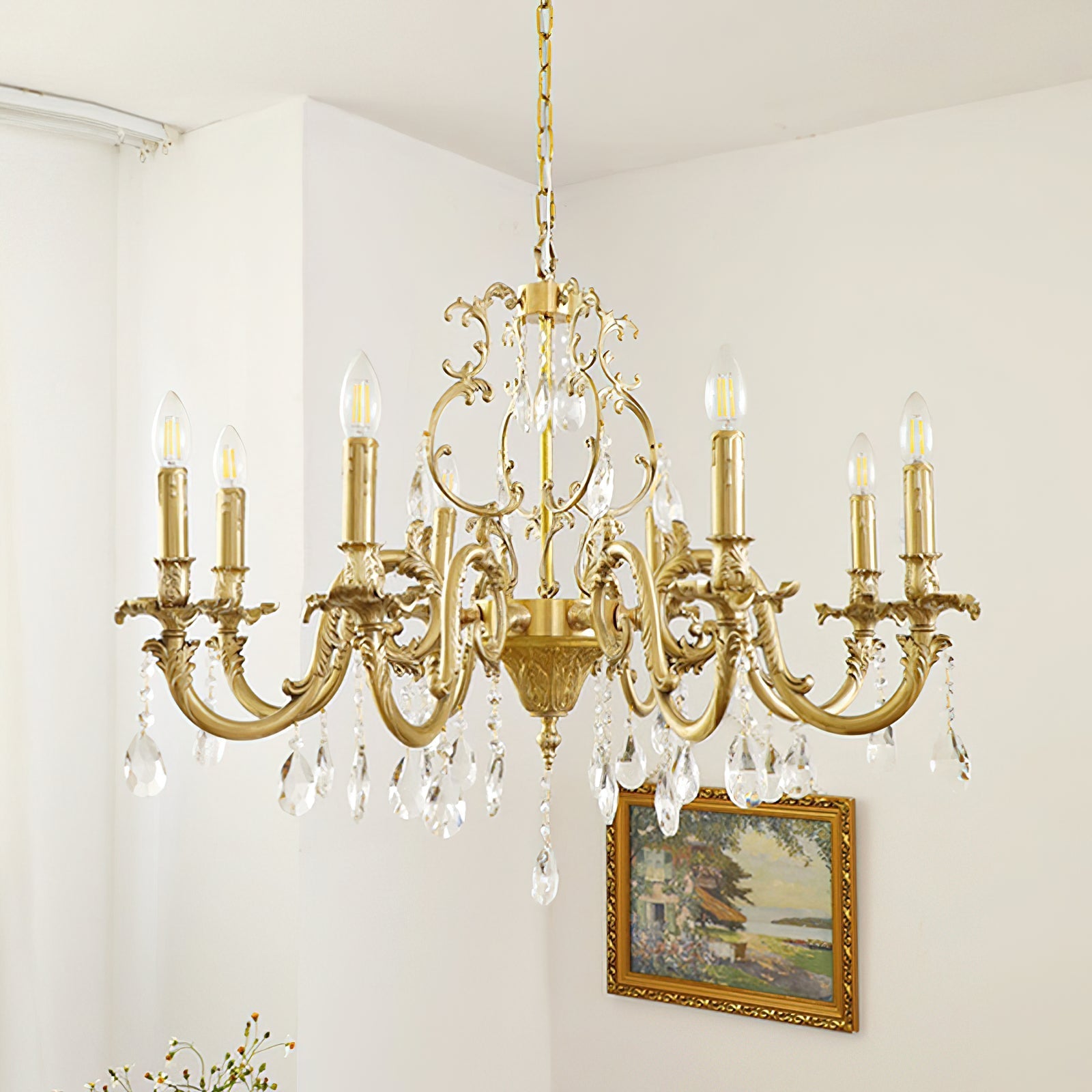 Olrinila Postmodern Luxury Brass Crystal Chandelier - Lamp Copper