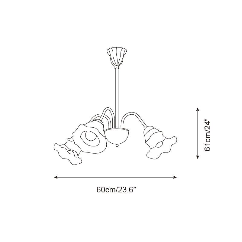 Lilura Chandelier Petal Glass Bloom - Letslighting