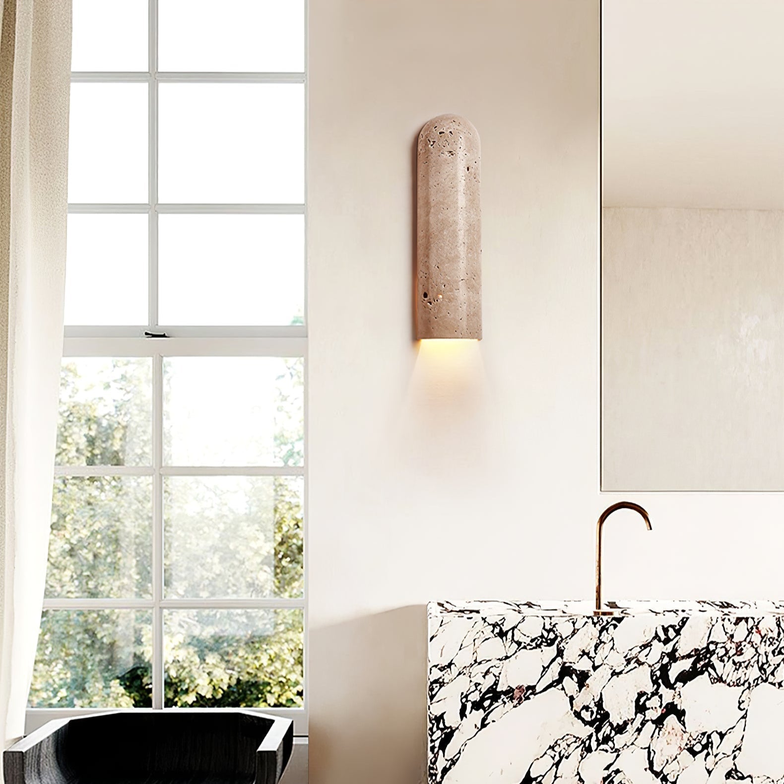 Olvenan Travertine Wall Light - Letslighting