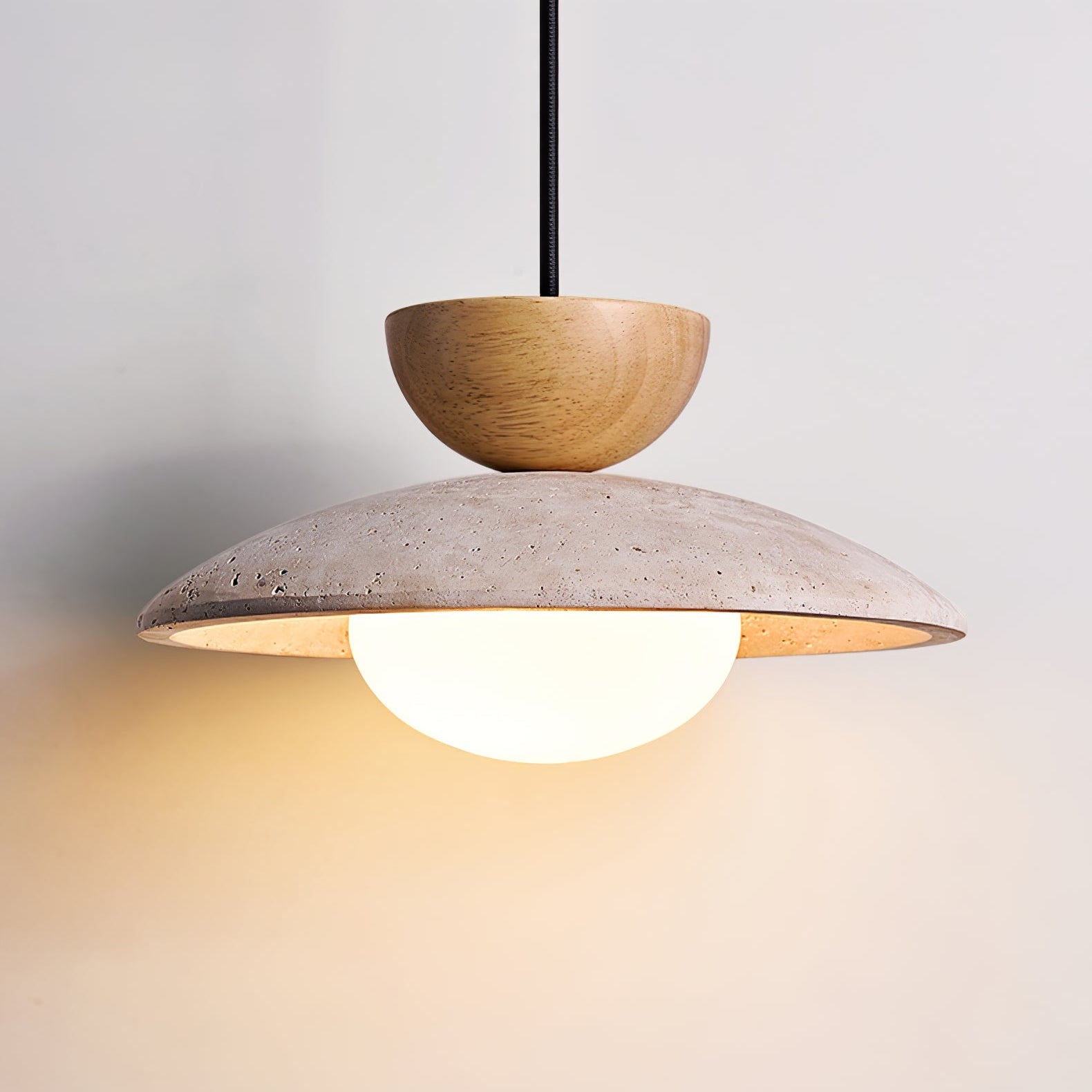 Liora Moderne Minimaliste Travertin Suspension Lumière