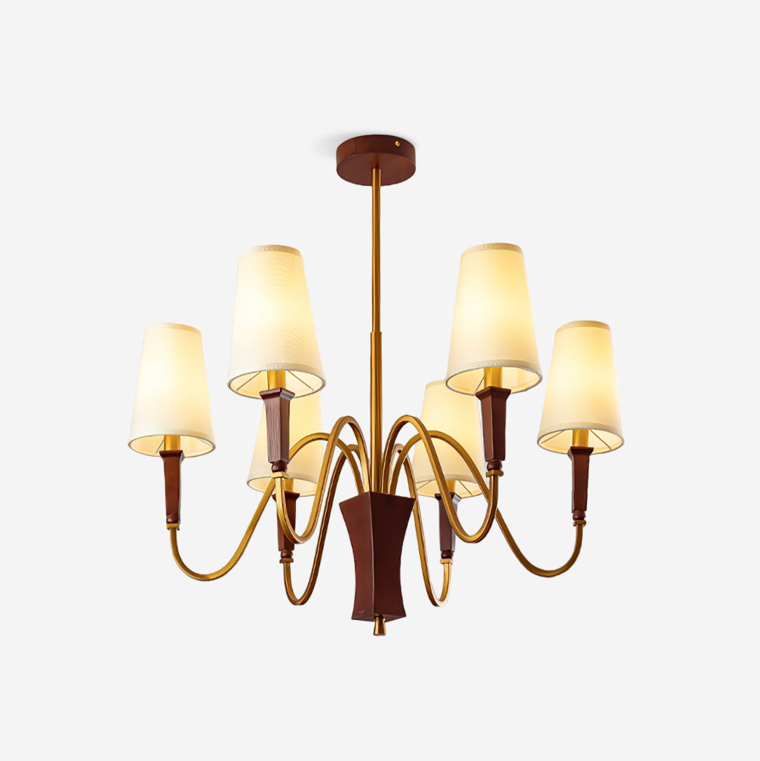 Gianna Chandelier Wave Gold Tapered - Letslighting