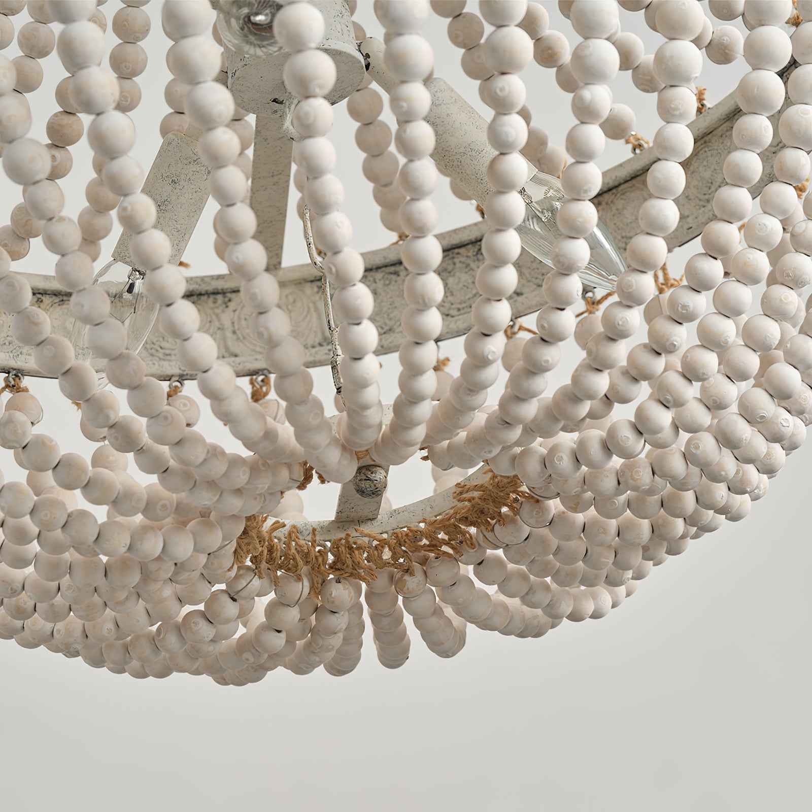 Ulvararis Postmodern Luxury Beaded Wooden Metal Chandelier - Lamp Copper