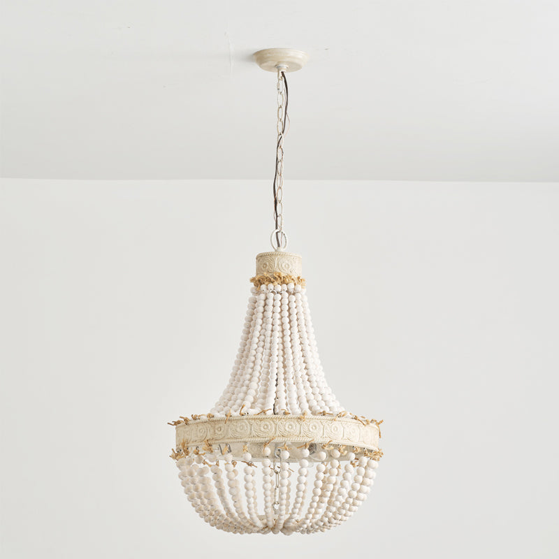 Ulvararis Postmodern Luxury Beaded Wooden Metal Chandelier - Lamp Copper