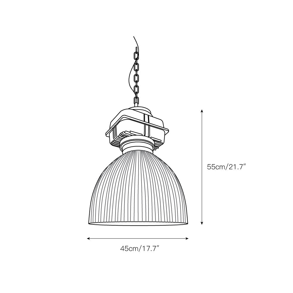 Vosilis Vintage Farmhouse Metal Glass Pendant Light - Lamp Copper