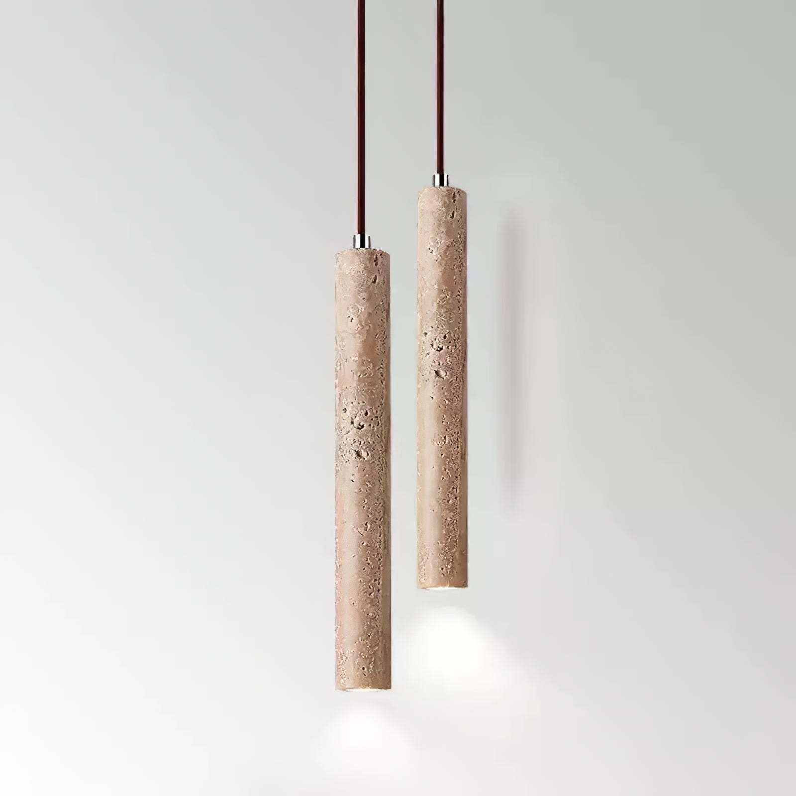 Olvynarae Cylindrical Travertine Pendant Light - Letslighting