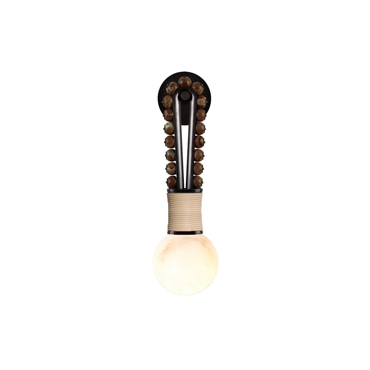 Erliren Creativity Art Walnut Alabaster Wall Lamp - Lamp Copper