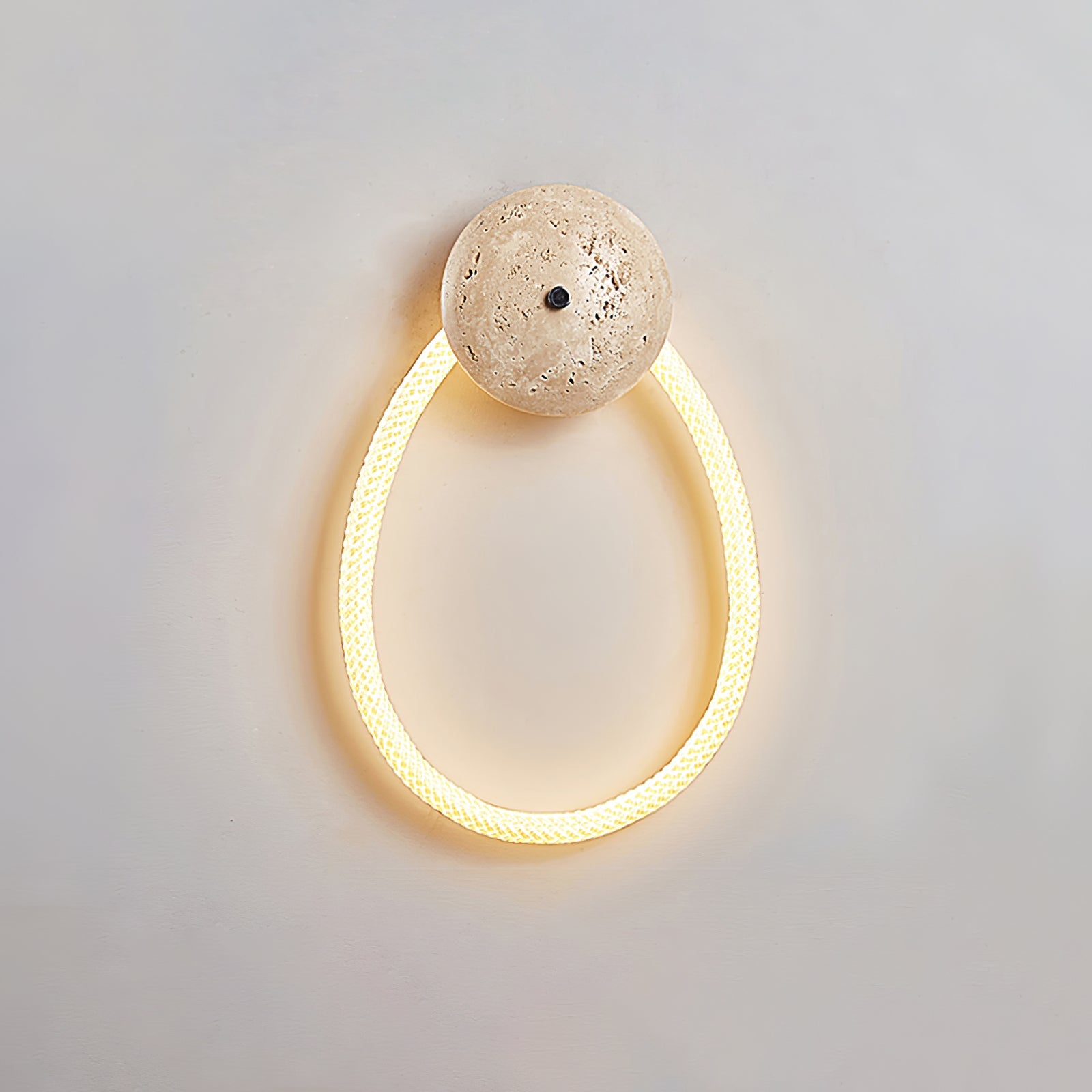 Luma Applique Murale Moderne en Travertin Boucle