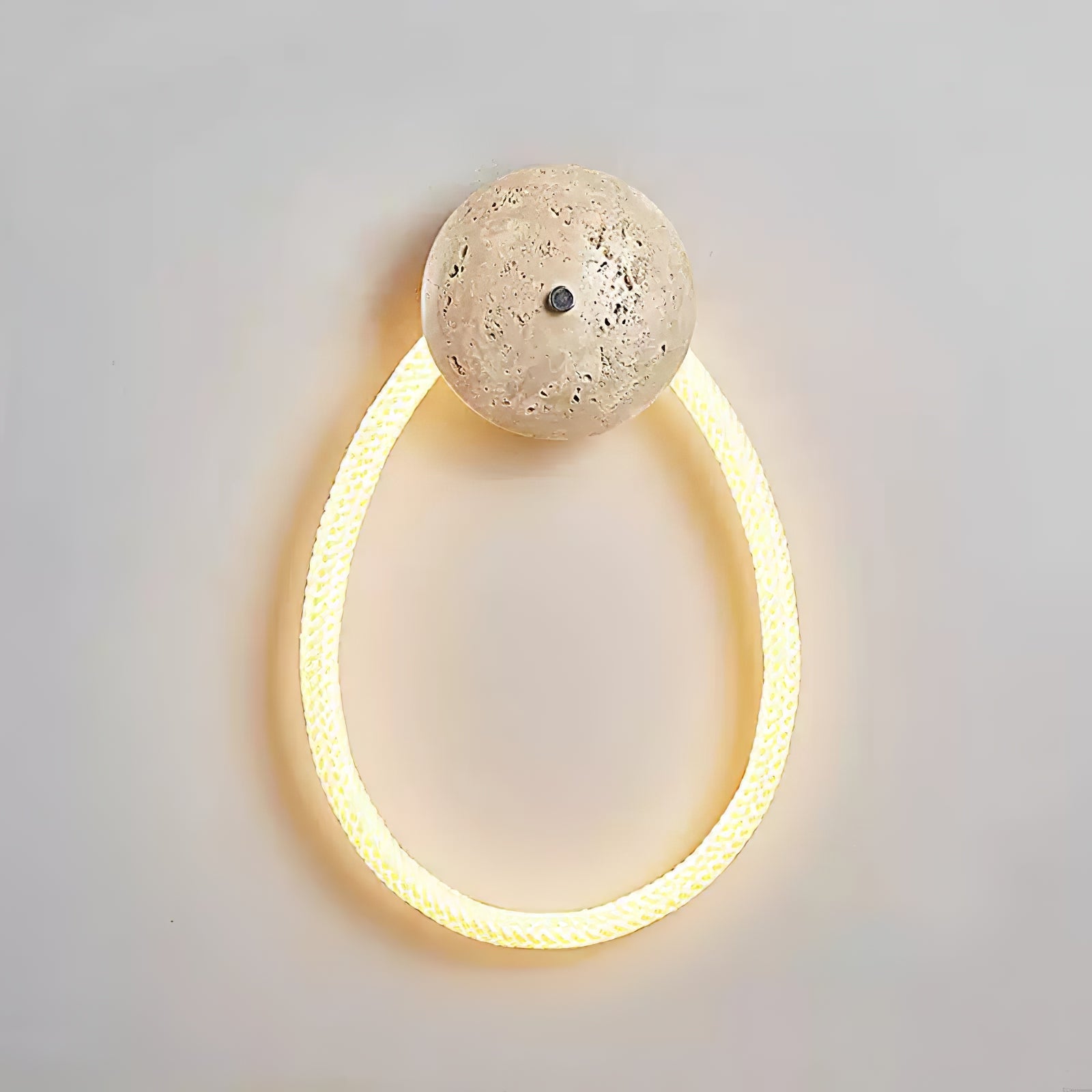Luma Applique Murale Moderne en Travertin Boucle