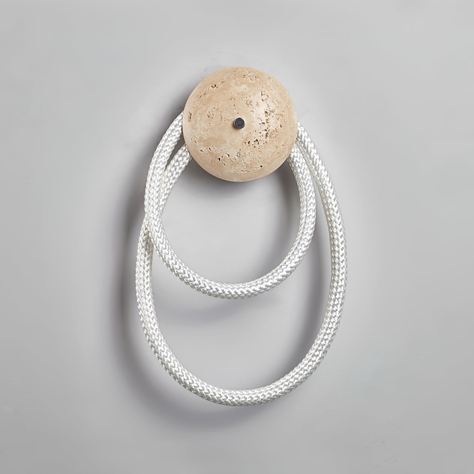 Luma Applique Murale Moderne en Travertin Boucle
