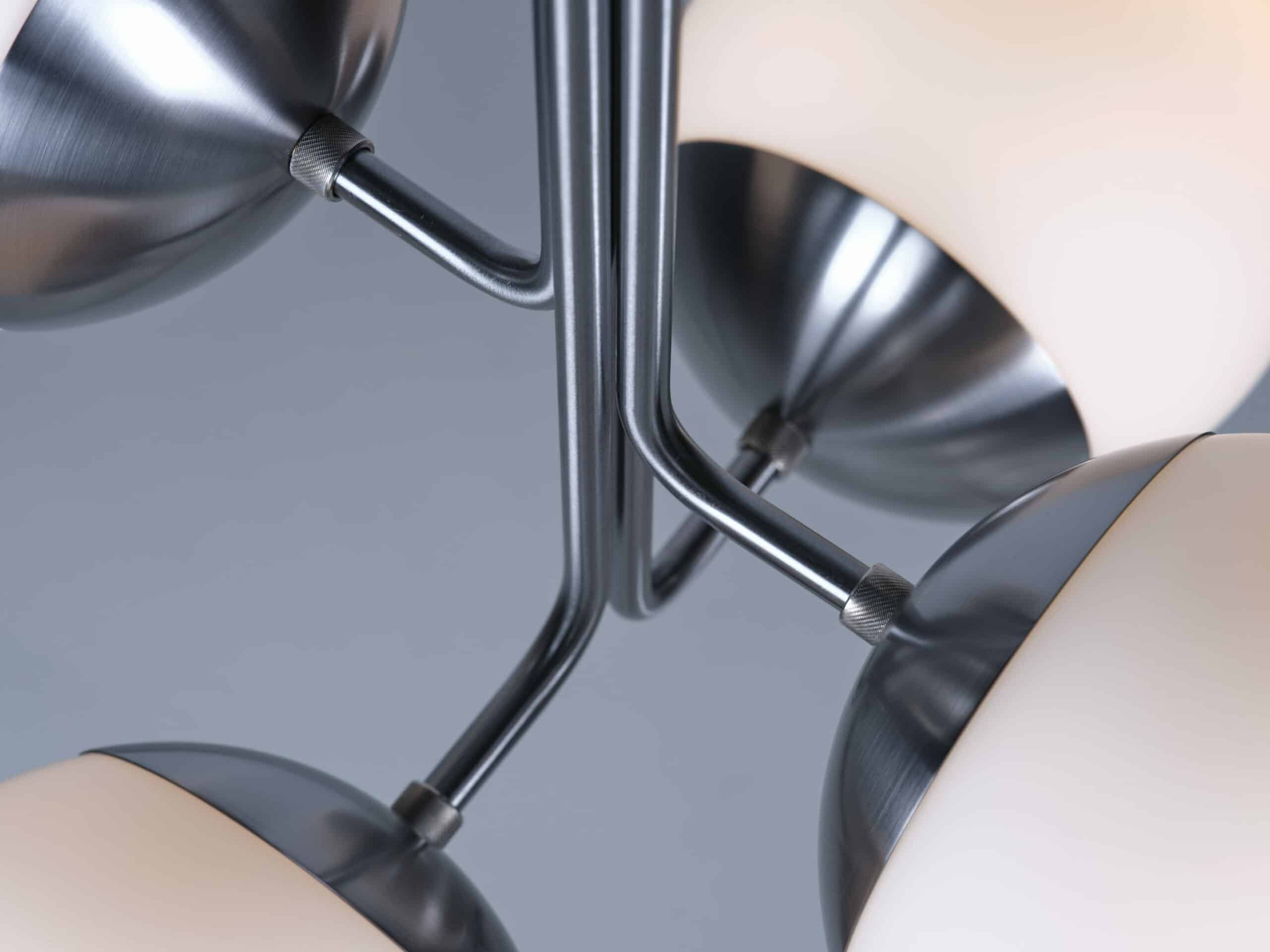 Uzorus Art Bouquet Velvet Green Glass Chandelier - Lamp Copper