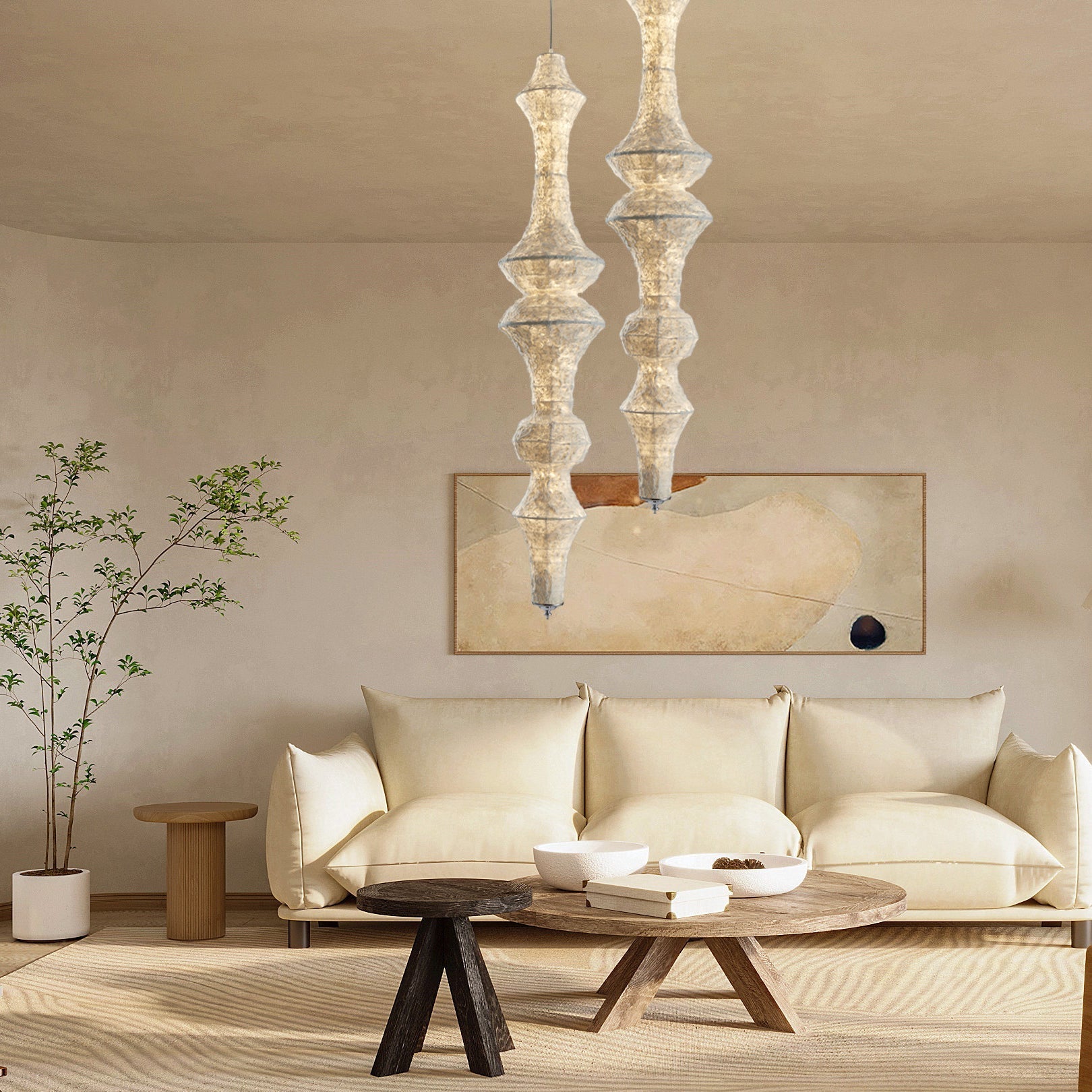 Vozoryra Textured Paper Pendant Light - Blowlighting